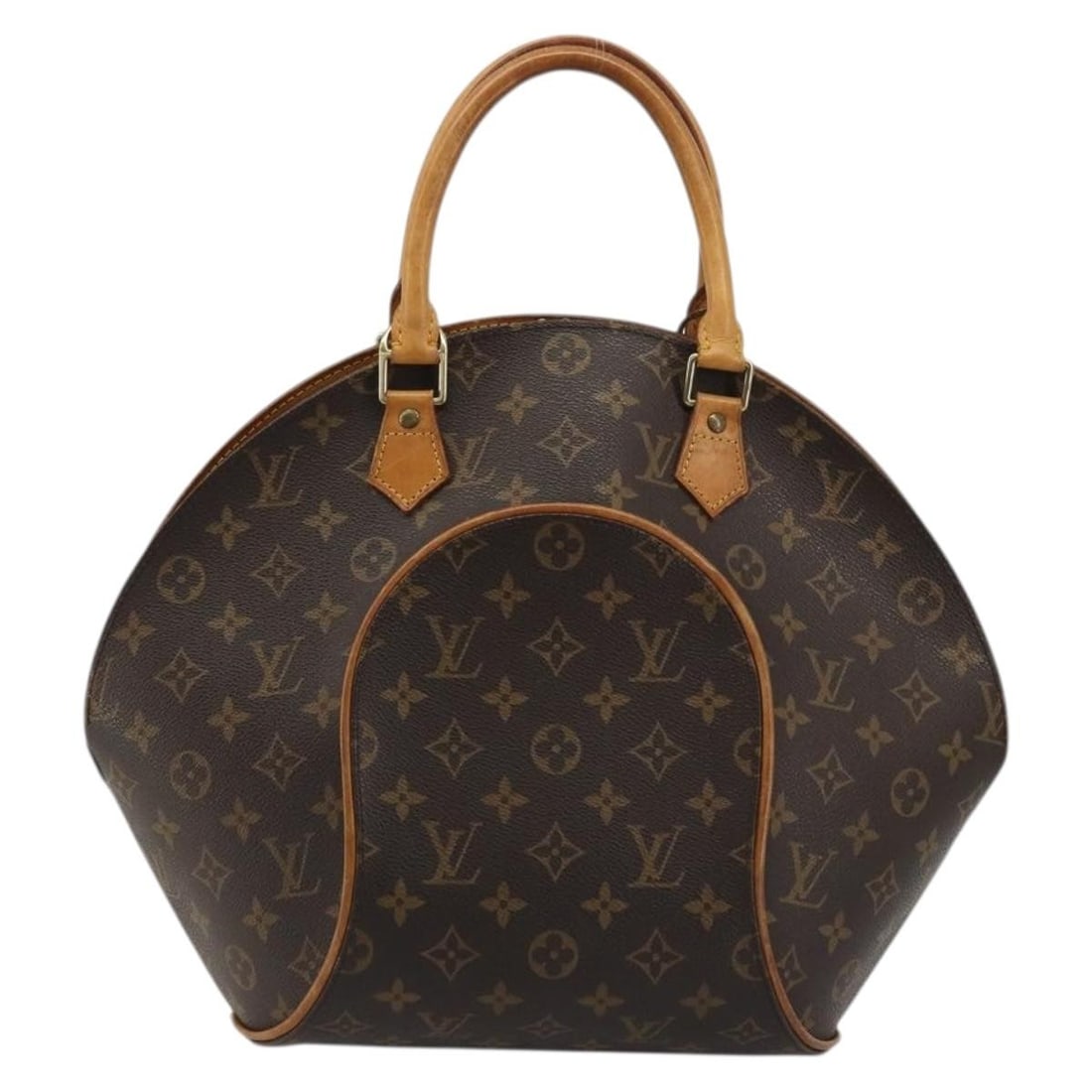 Louis Vuitton Ellipse Monogram Canvas Brown Handbag 38cm: Louis Vuitton Ellipse Monogram Canvas Brown Handbag 38cm The Louis Vuitton Ellipse Bag is crafted from brown monogram canvas and designed for women. This bag features a spacious interior and a distinc