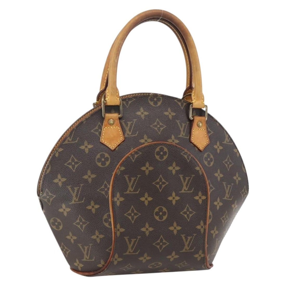 Louis Vuitton Monogram Canvas Ellipse Shoulder Bag Brown: Louis Vuitton Monogram Canvas Ellipse Shoulder Bag Brown This Louis Vuitton Ellipse Bag in brown monogram canvas is designed for women. The bag shows signs of use including surface rubbing, slight los