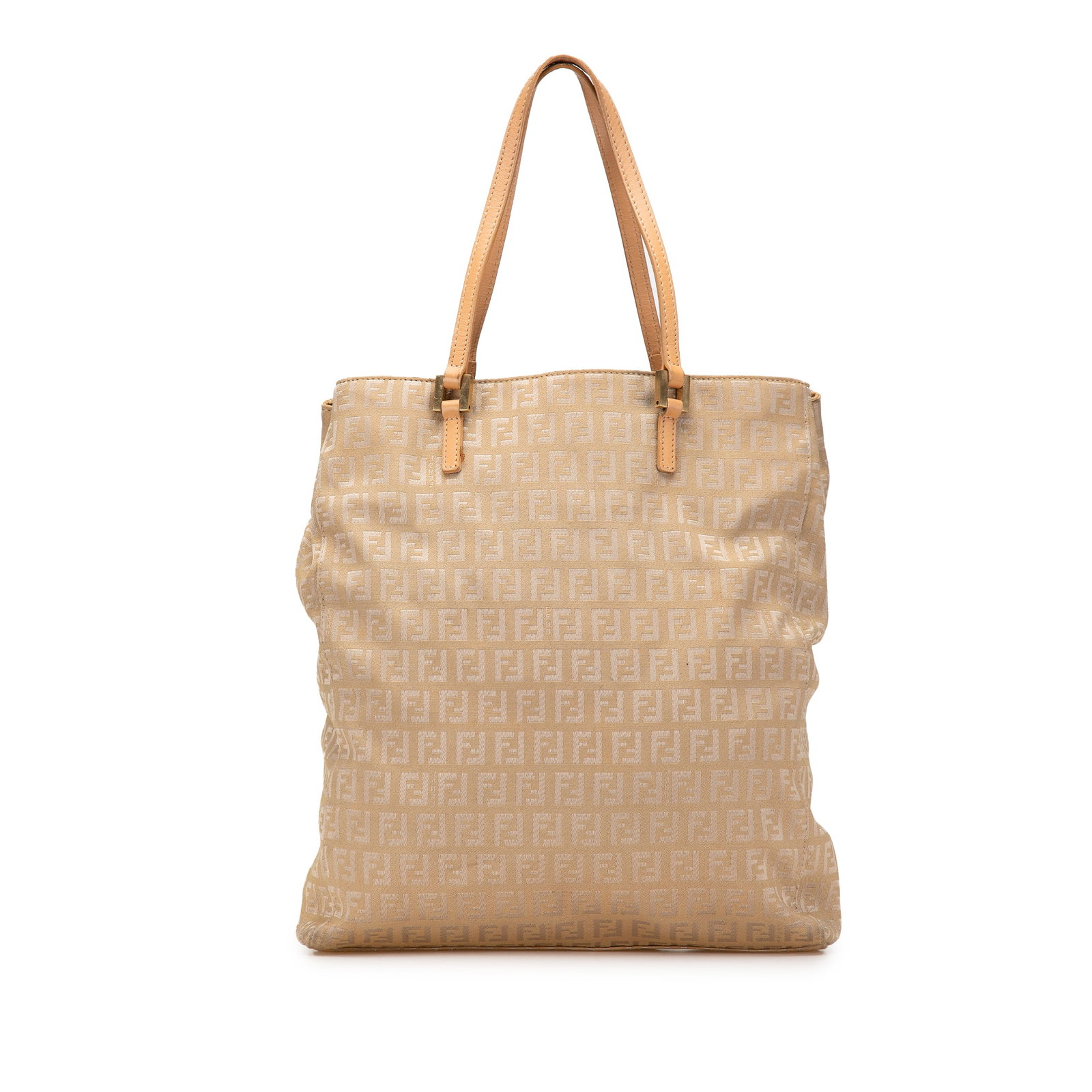 Fendi Zucchino Canvas Tote Brown Fabric Bag Italy: Fendi Zucchino Canvas Tote Brown Fabric Bag Italy This Fendi Zucchino Canvas Tote is a stylish and functional accessory, featuring a durable canvas body and flat leather straps for comfortable carryin