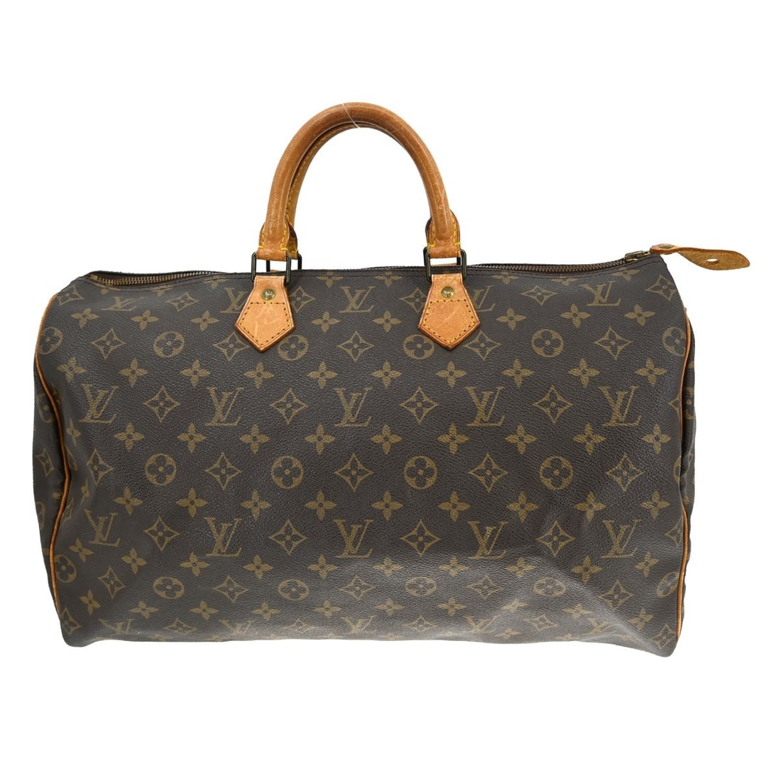 Louis Vuitton Speedy 40 Monogram Canvas Large Brown Duffle Bag M41522: Louis Vuitton Speedy 40 Monogram Canvas Large Brown Duffle Bag M41522 This Louis Vuitton Speedy 40 duffle handbag features the iconic Monogram canvas leather exterior in brown with double handles and 