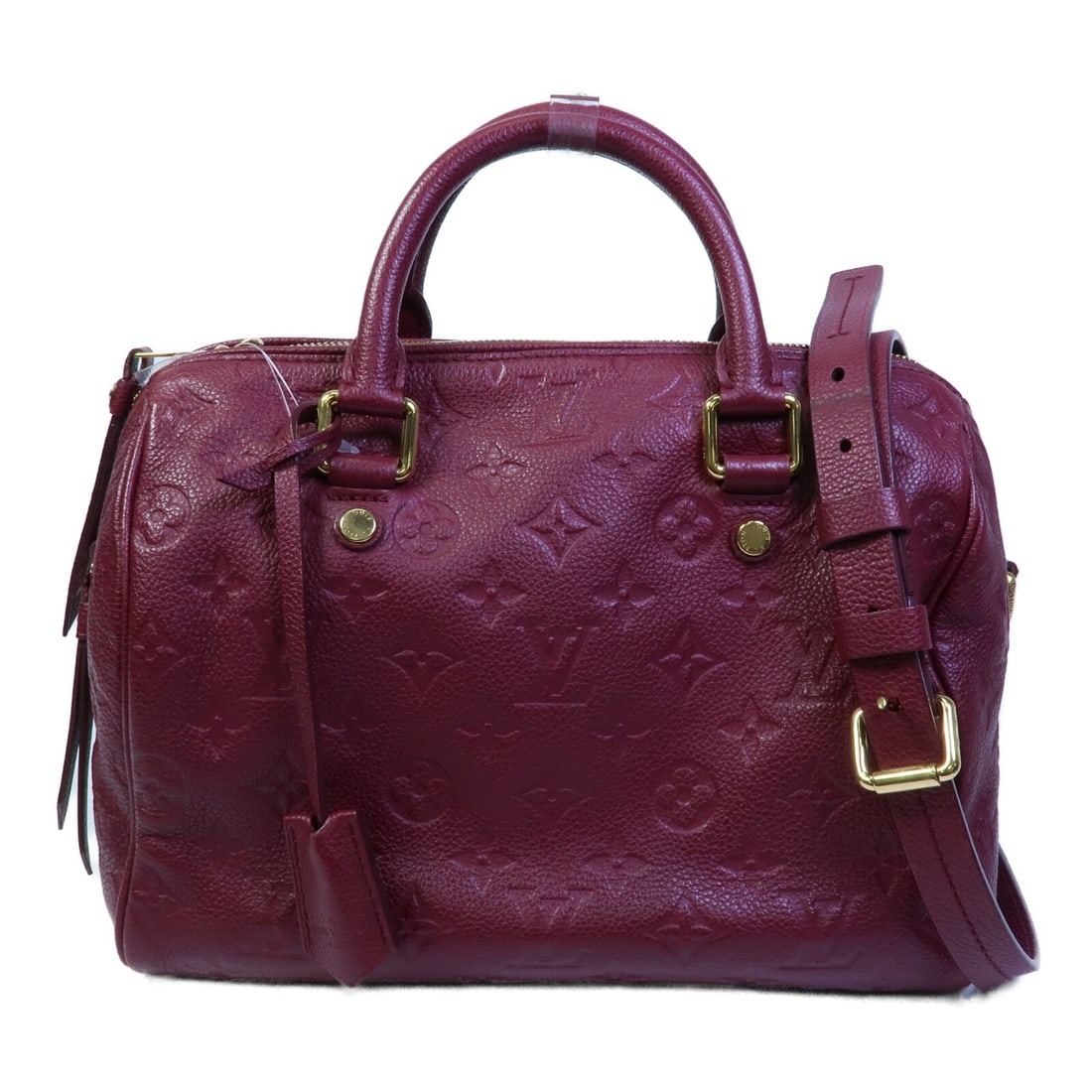 Louis Vuitton Speedy Bandouliere 25 Purple Calfskin Monogram Empreinte Bag: Louis Vuitton Speedy Bandouliere 25 Purple Calfskin Monogram Empreinte Bag This Louis Vuitton Speedy Bandouliere 25 is a versatile 2-way shoulder bag crafted from luxurious purple calfskin leather. De