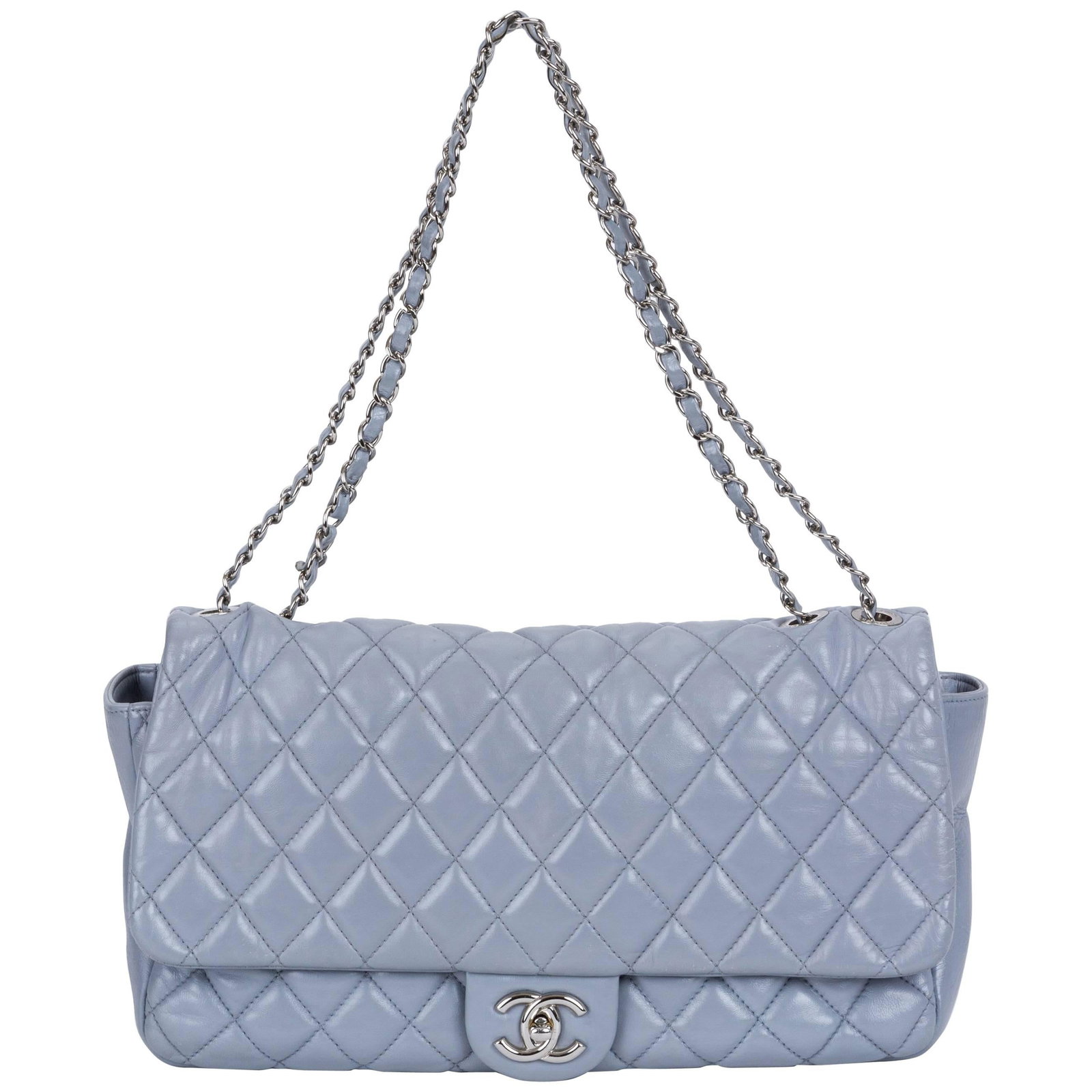 Chanel Limited Edition Maxi Grey Rain Jacket Flap Bag 2011 (1 of 10)