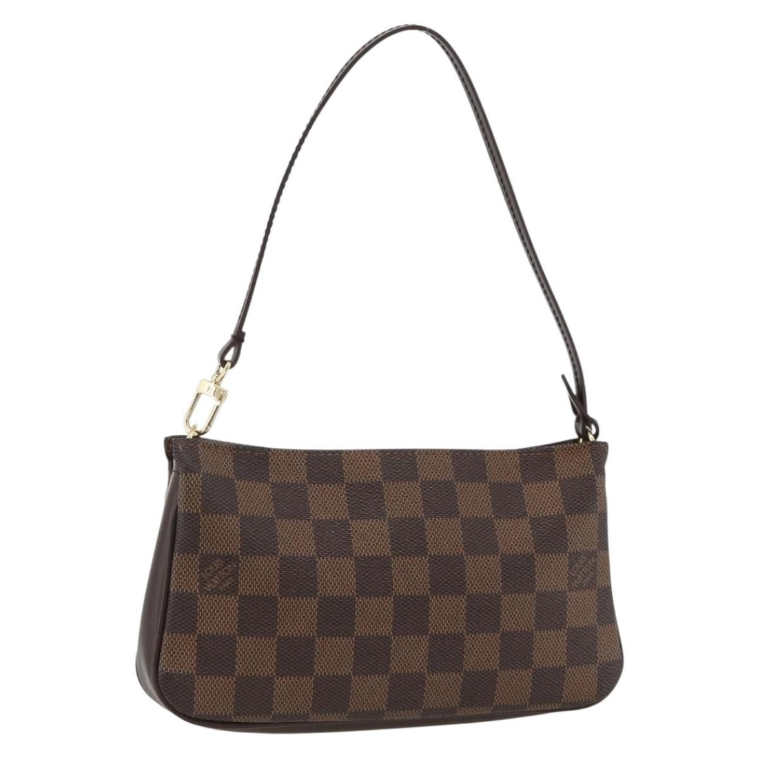 Louis Vuitton Damier Ebene Canvas Navona Women's Pouch with Dust Bag: Louis Vuitton Damier Ebene Canvas Navona Women's Pouch with Dust Bag This Louis Vuitton Damier Ebene Navona Accessory Pouch features the iconic Damier Ebene canvas, offering a compact and sophisticate