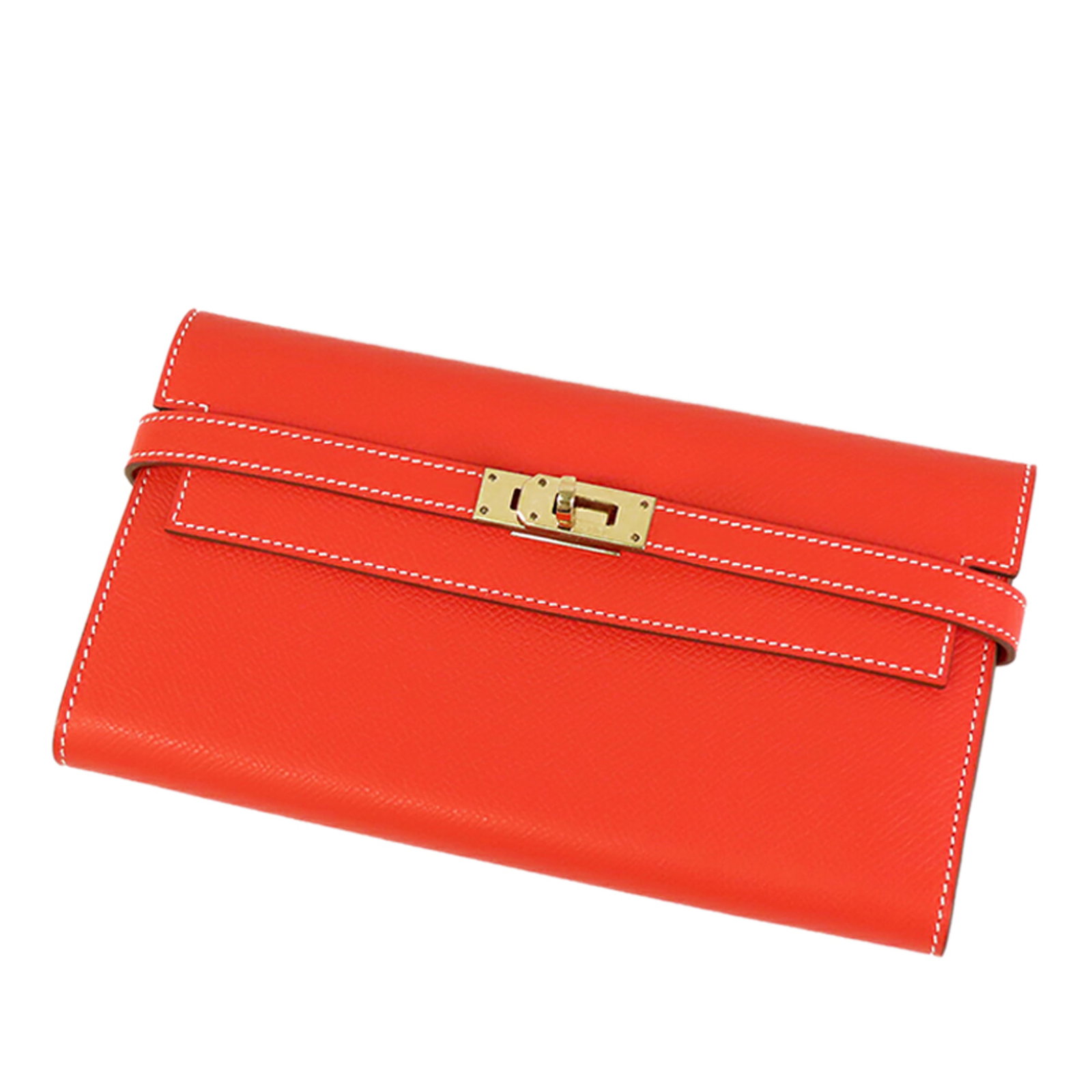 Hermes Kelly To Go Epsom Leather Wallet in Rose Jaipur and Gold: Hermes Kelly To Go Epsom Leather Wallet in Rose Jaipur and Gold This Hermes Epsom Verso Kelly To Go Wallet features an Epsom leather body in Rose Jaipur with a contrasting gold-colored interior. It is