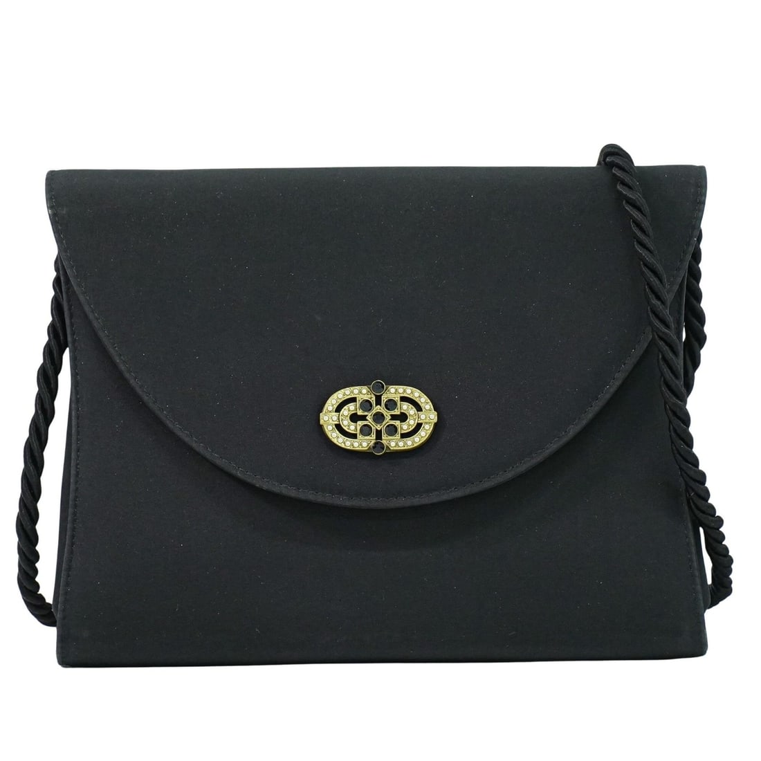 Vintage Nylon Shoulder Bag by Salvatore Ferragamo in Black: Vintage Nylon Shoulder Bag by Salvatore Ferragamo in Black This vintage Salvatore Ferragamo shoulder bag is crafted from black nylon and designed for women. It features a compact silhouette with visib