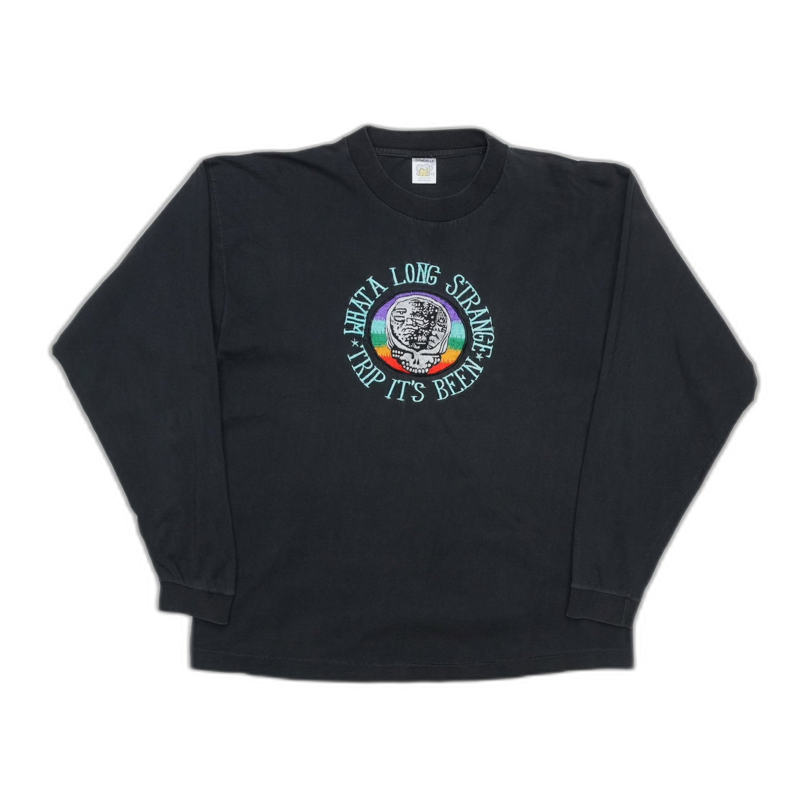 Vintage 1990s Grateful Dead Long Sleeve Long Strange Trip Shirt Black XL: Vintage 1990s Grateful Dead Long Sleeve Long Strange Trip Shirt Black XL This is an original vintage 1990s Grateful Dead "Long Strange Trip" long sleeve shirt. It is a true vintage item from the 1990s