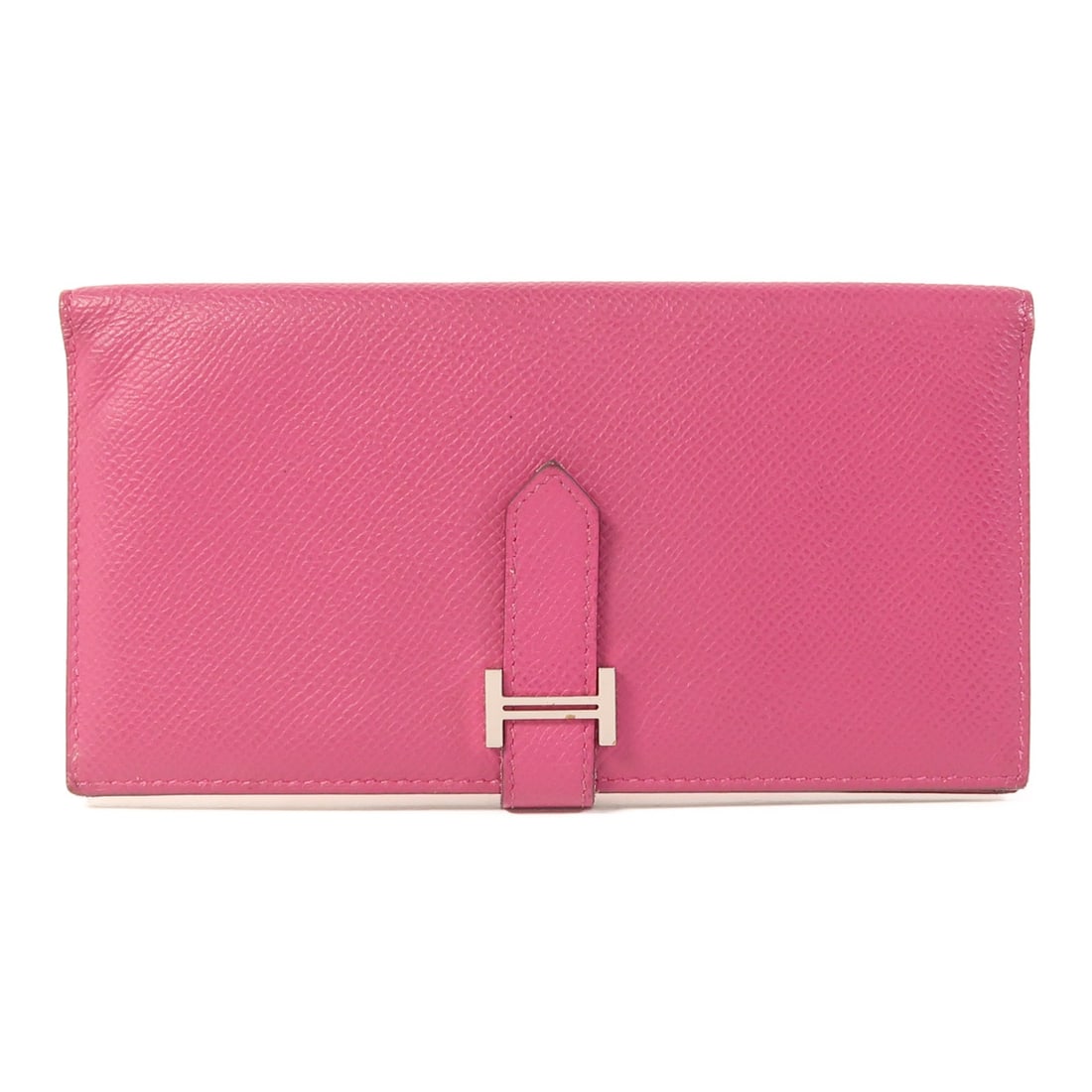 HERMES Bearn Long Wallet Epsom Leather Purple PHW: HERMES Bearn Long Wallet Epsom Leather Purple PHW This exquisite HERMES Bearn Long Wallet showcases a sophisticated bifold design crafted from premium Epsom leather in a vibrant purple hue. The wallet
