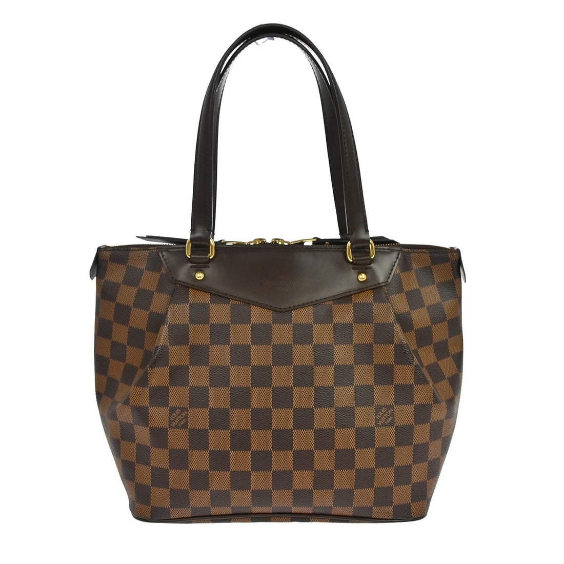 Louis Vuitton Westminster PM Damier Canvas Brown Shoulder Tote Bag N41102: Louis Vuitton Westminster PM Damier Canvas Brown Shoulder Tote Bag N41102 This Louis Vuitton Damier Westminster PM shoulder bag features the iconic check pattern on brown Damier canvas leather with le
