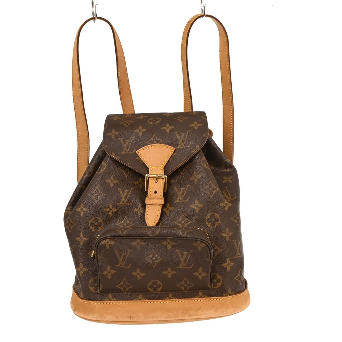 Louis Vuitton Montsouris MM Monogram Canvas Medium Backpack Brown: Louis Vuitton Montsouris MM Monogram Canvas Medium Backpack Brown This Louis Vuitton Montsouris MM backpack features the iconic monogram canvas leather exterior and a classic flap buckle with drawstri