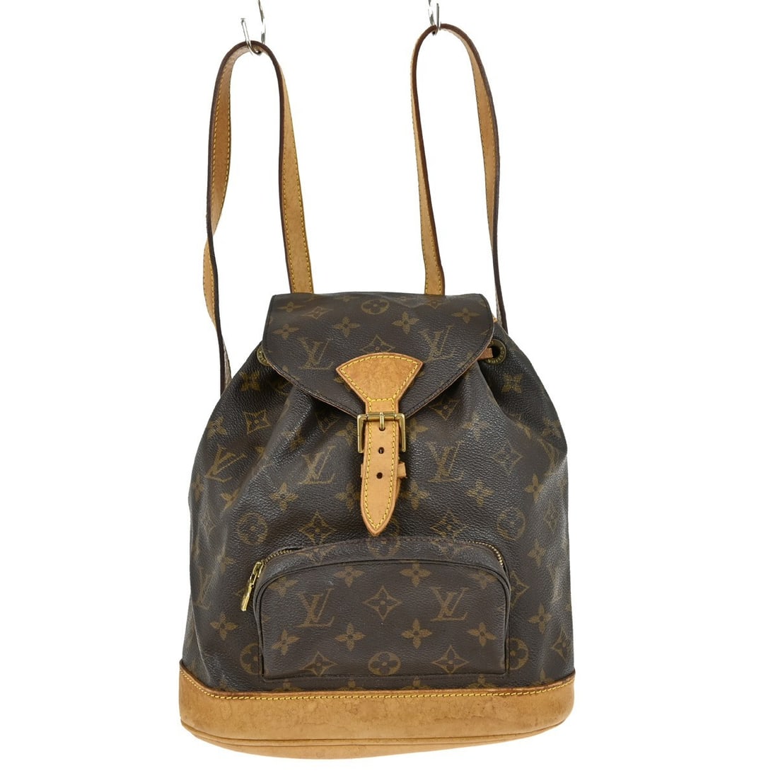 Louis Vuitton Montsouris MM Monogram Canvas Medium Vintage Backpack Bag: Louis Vuitton Montsouris MM Monogram Canvas Medium Vintage Backpack Bag This Louis Vuitton Montsouris MM backpack features the iconic monogram canvas leather exterior with a brown finish and beige sho