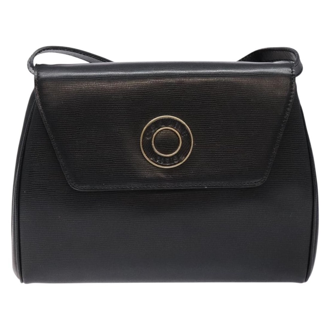 Celine Leather Crossbody Bag Vintage Circle Logo Black: Celine Leather Crossbody Bag Vintage Circle Logo Black This vintage Celine crossbody bag for women features the signature circle logo on black leather. It has a compact design with a shoulder strap an