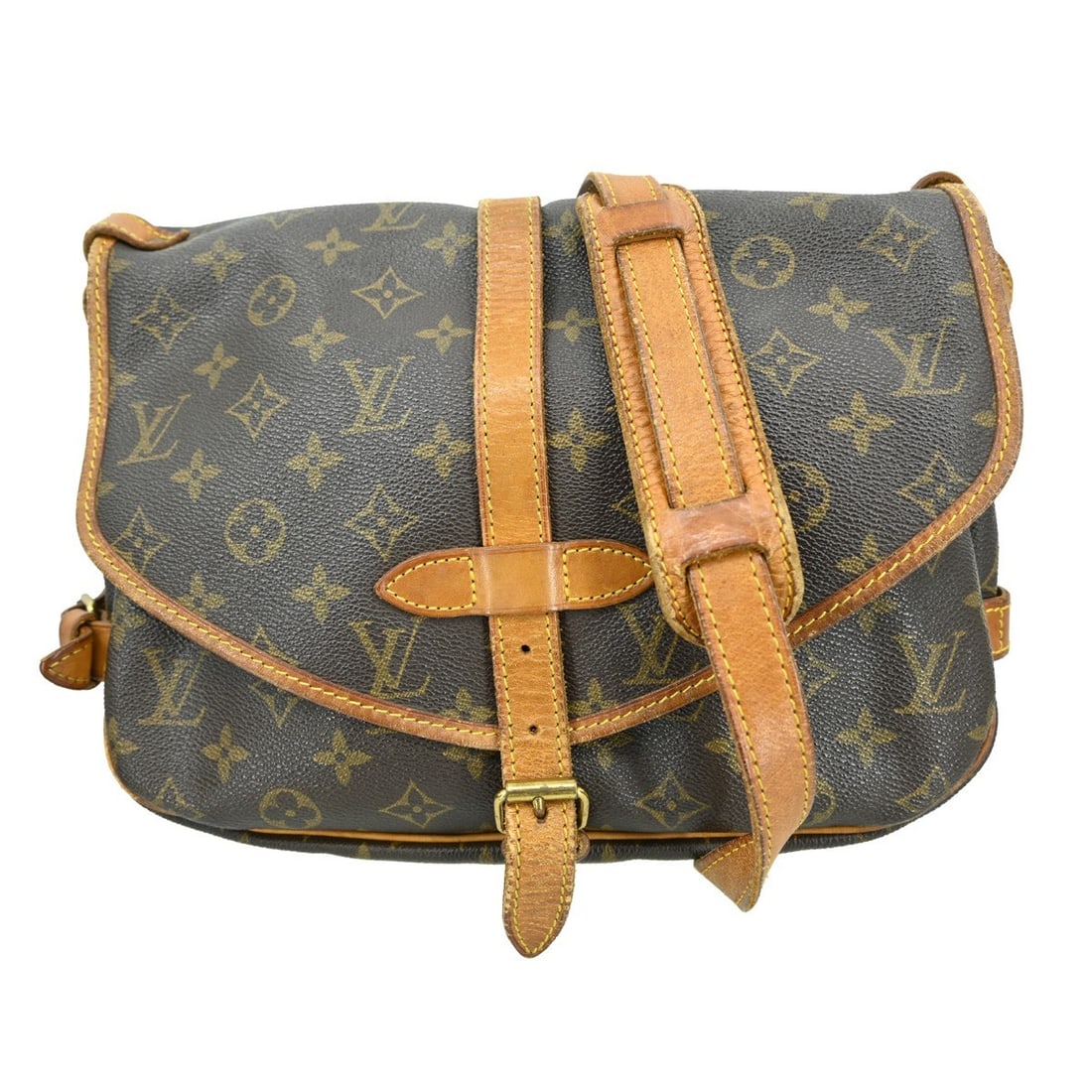 Louis Vuitton Saumur 30 Monogram Canvas Shoulder Messenger Bag Brown: Louis Vuitton Saumur 30 Monogram Canvas Shoulder Messenger Bag Brown This Louis Vuitton Saumur 30 messenger bag features the signature monogram canvas with leather trim and a medium-sized silhouette. 