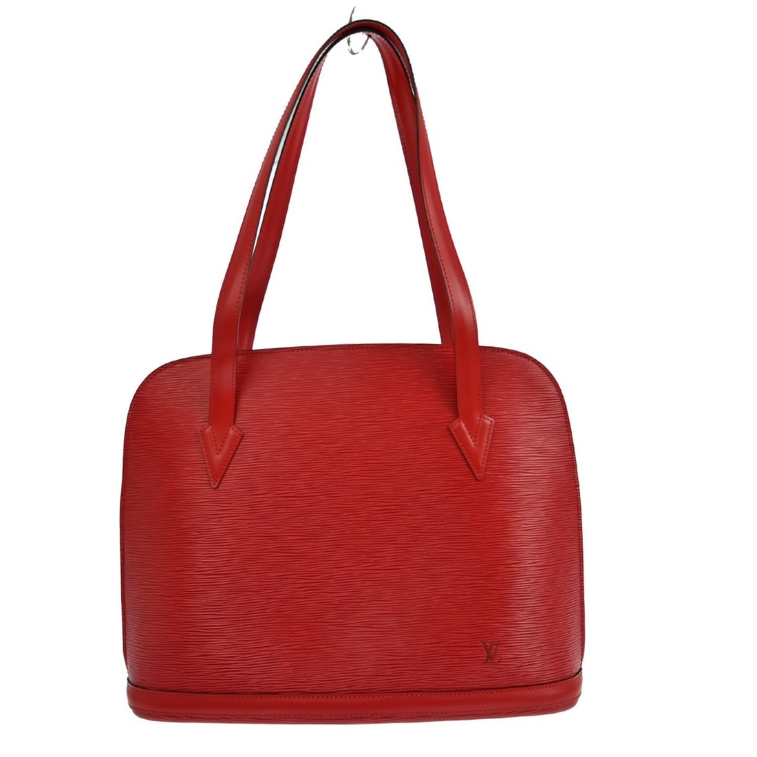 Louis Vuitton Lussac Red Epi Leather Medium Shoulder Bag M52287: Louis Vuitton Lussac Red Epi Leather Medium Shoulder Bag M52287 This Louis Vuitton Lussac shoulder bag features a striking red Epi leather exterior with the iconic logo accent. Designed for everyday u