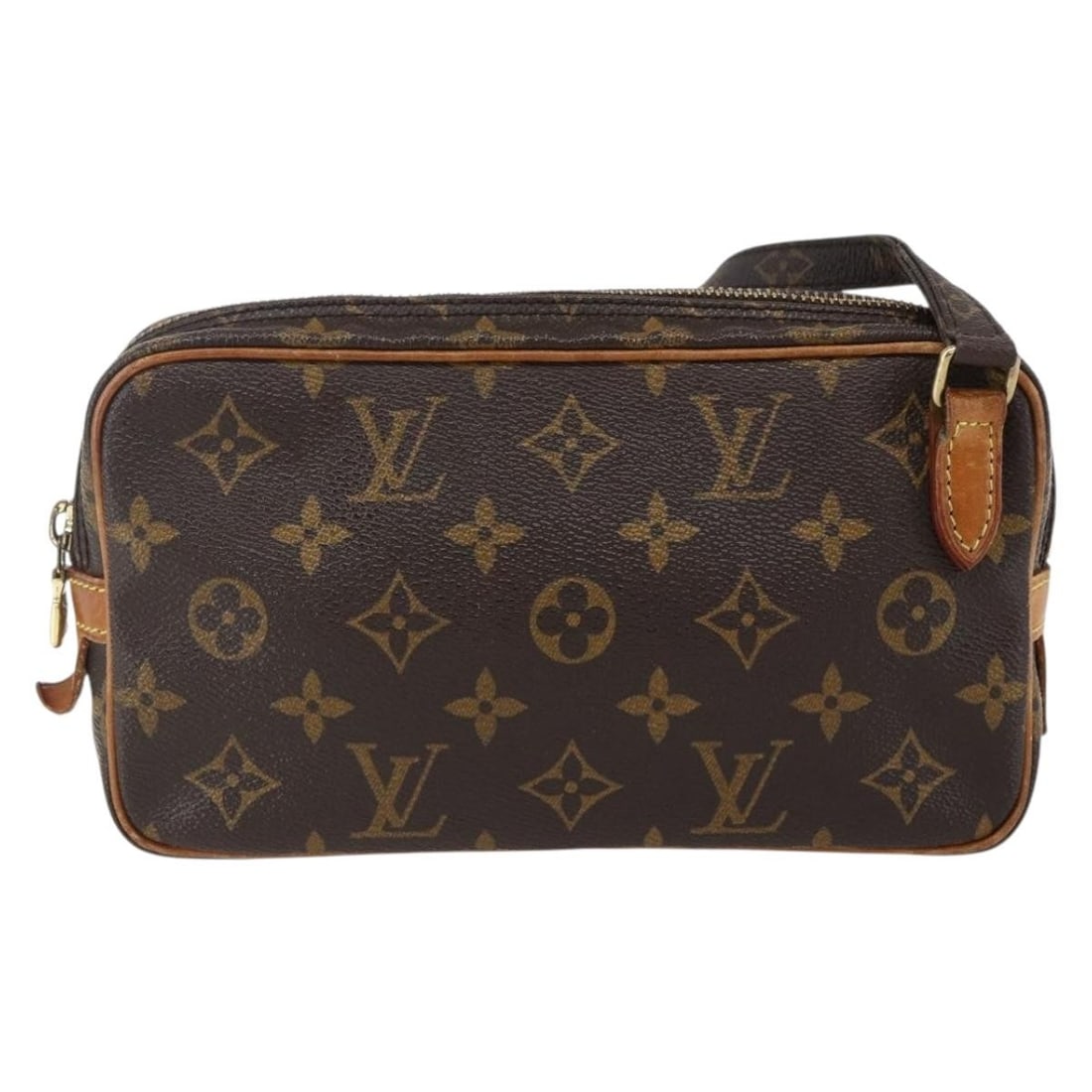 Louis Vuitton Monogram Canvas Pochette Marly Bandouliere Shoulder Bag: Louis Vuitton Monogram Canvas Pochette Marly Bandouliere Shoulder Bag This Louis Vuitton Pochette Marly Bandouliere Bag features the iconic monogram canvas in brown and is designed for women. The bag 