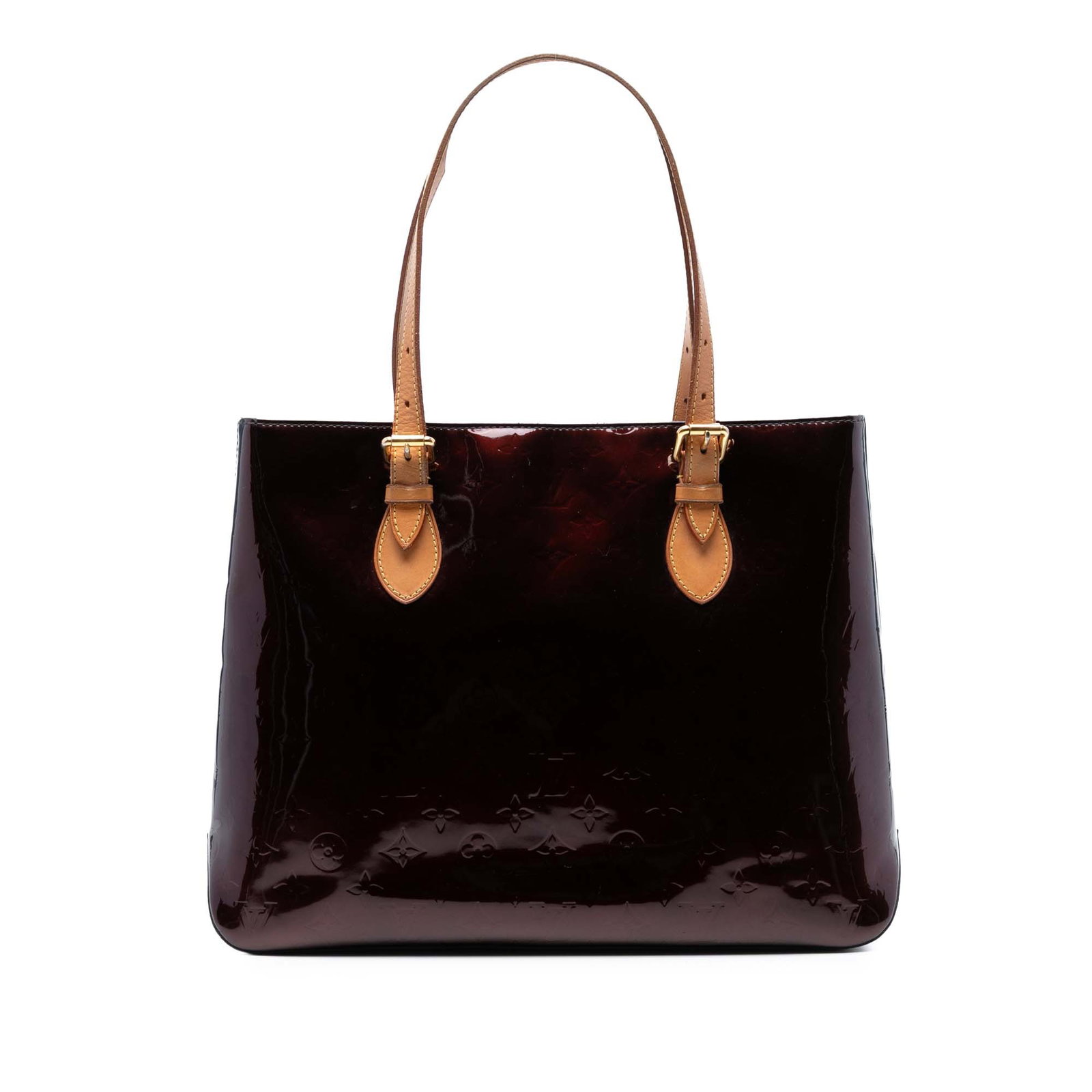 Louis Vuitton Monogram Vernis Brentwood Purple Leather Handbag: Louis Vuitton Monogram Vernis Brentwood Purple Leather Handbag The Louis Vuitton Monogram Vernis Brentwood bag is a stylish and sophisticated accessory featuring a luxurious vernis leather body in a s