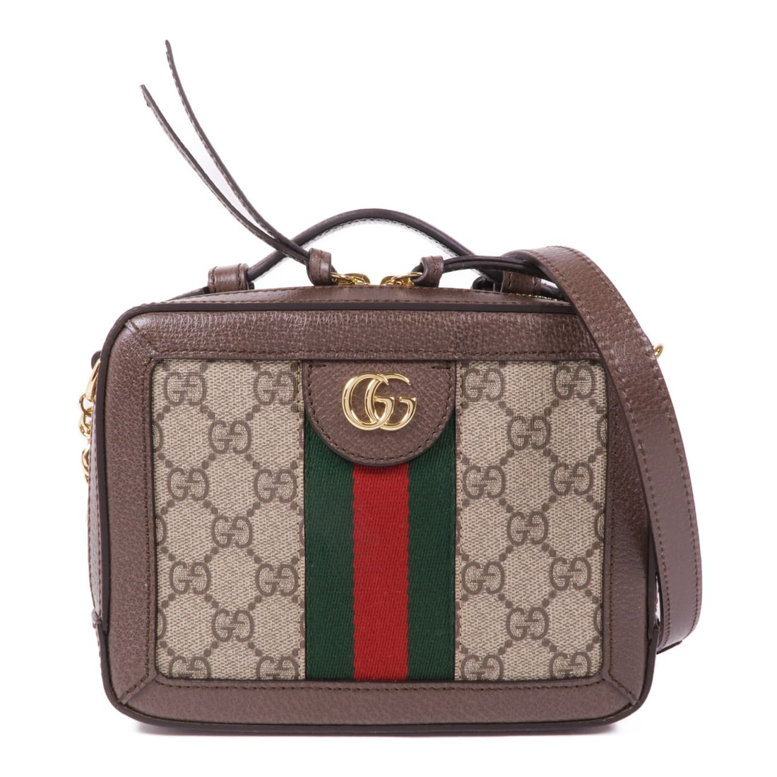 Gucci Ophidia Mini GG Brown Coated Canvas 2 Way Shoulder Bag: Gucci Ophidia Mini GG Brown Coated Canvas 2 Way Shoulder Bag This Gucci Ophidia Mini 2 Way Shoulder Bag features a classic brown PVC coated canvas exterior with gold-tone hardware accents. Designed fo