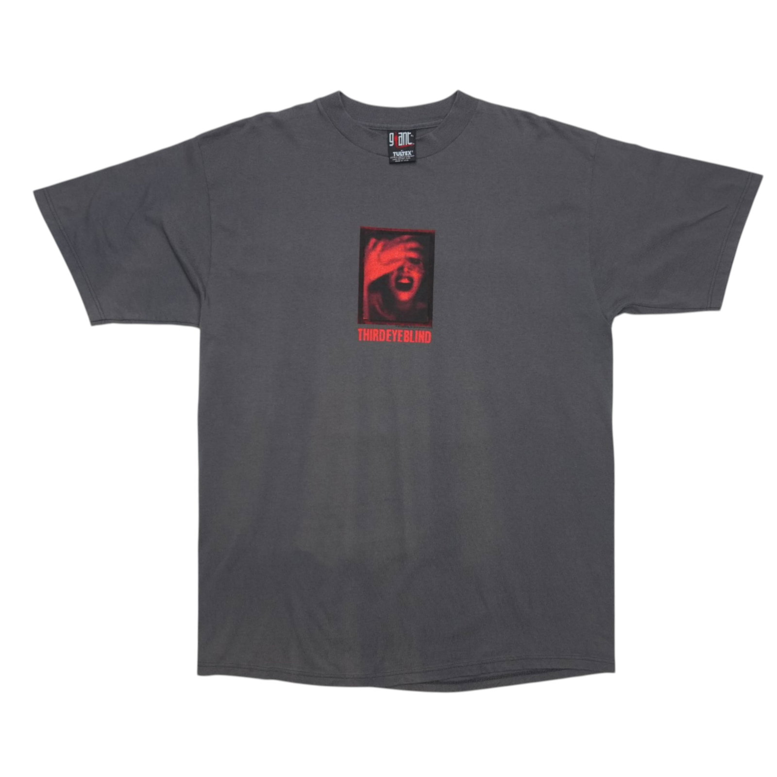 Vintage 1997 Third Eye Blind Tour Black Cotton T-Shirt Extra Large: Vintage 1997 Third Eye Blind Tour Black Cotton T-Shirt Extra Large This is an original vintage 1997 Third Eye Blind "Put the Past Away" Tour shirt, featuring a front graphic. Made from 100% cotton, th