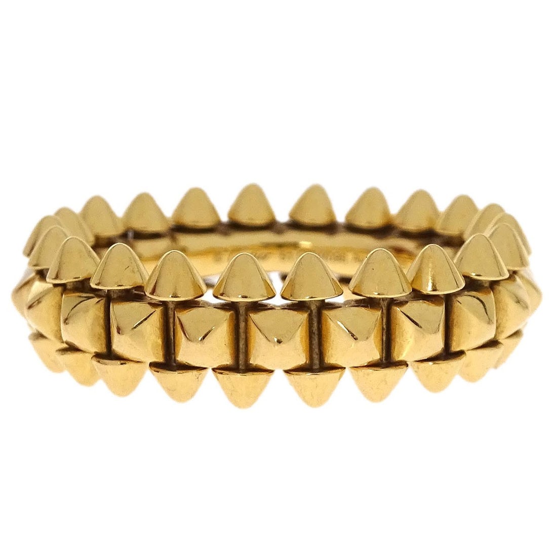 Cartier Clash de Cartier Ring Au750 Gold Size #51: Cartier Clash de Cartier Ring Au750 Gold Size #51 This exquisite Cartier Clash de Cartier ring features a classic round shape and is crafted from high-quality Au750 gold, known for its exceptional pur