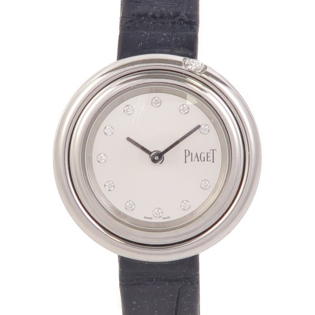 Piaget Possession Quartz White Gold Womens Wristwatch: Piaget Possession Quartz White Gold Womens Wristwatch This Piaget Possession Quartz Watch features a luxurious design crafted from 18K white gold, offering a refined silver appearance. Designed for wo