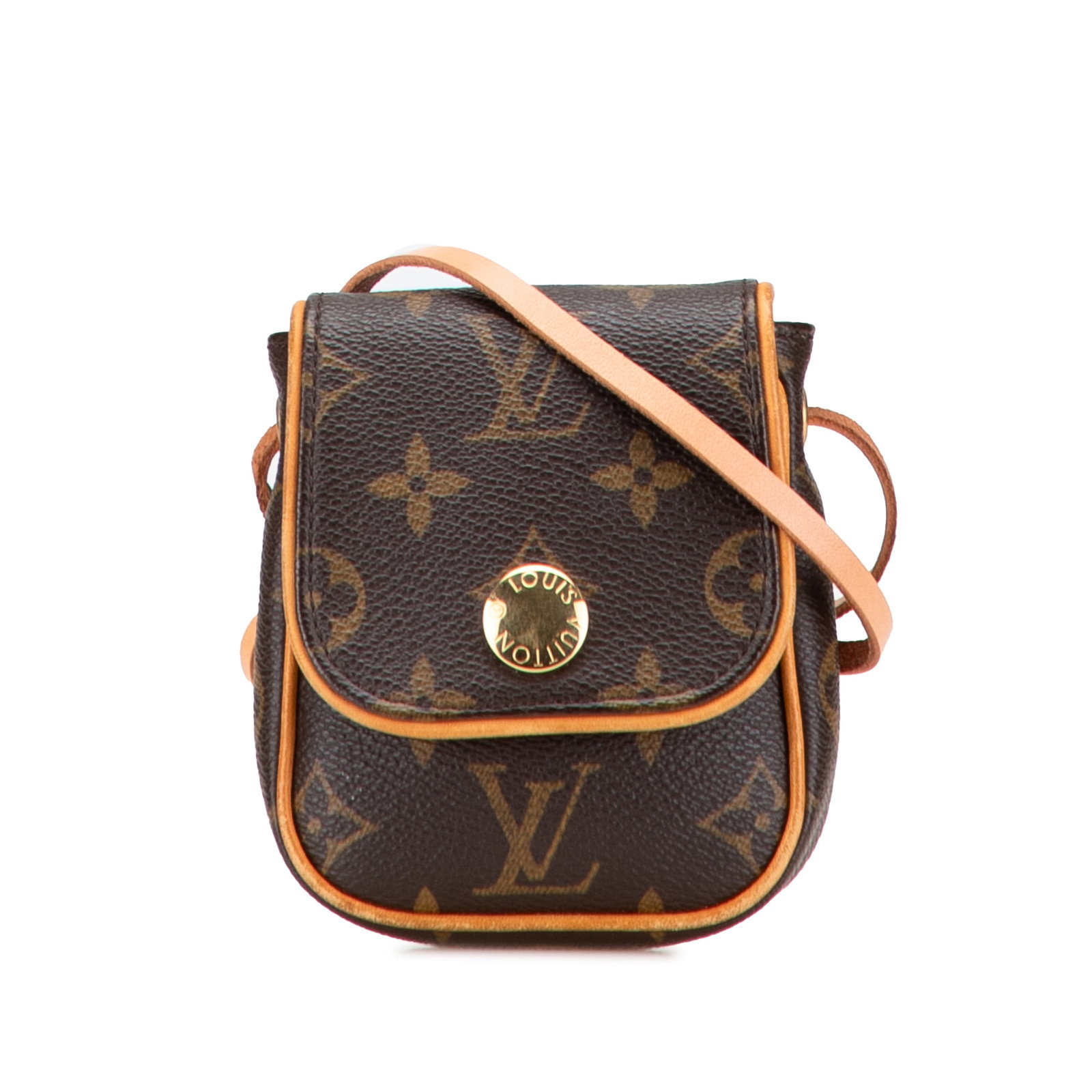 Louis Vuitton Monogram Pochette Cancun with Vachetta Leather Trim: Louis Vuitton Monogram Pochette Cancun with Vachetta Leather Trim This Louis Vuitton Monogram Pochette Cancun is a stylish and functional handbag crafted from durable monogram canvas, complemented by 