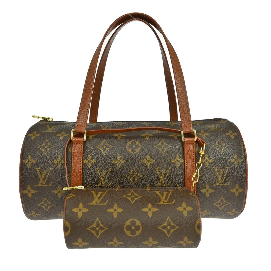 Louis Vuitton Papillon 30 Monogram Canvas Medium Brown Handbag: Louis Vuitton Papillon 30 Monogram Canvas Medium Brown Handbag This Louis Vuitton Papillon 30 handbag features the signature monogram canvas exterior with brown leather double handles and a zip closur