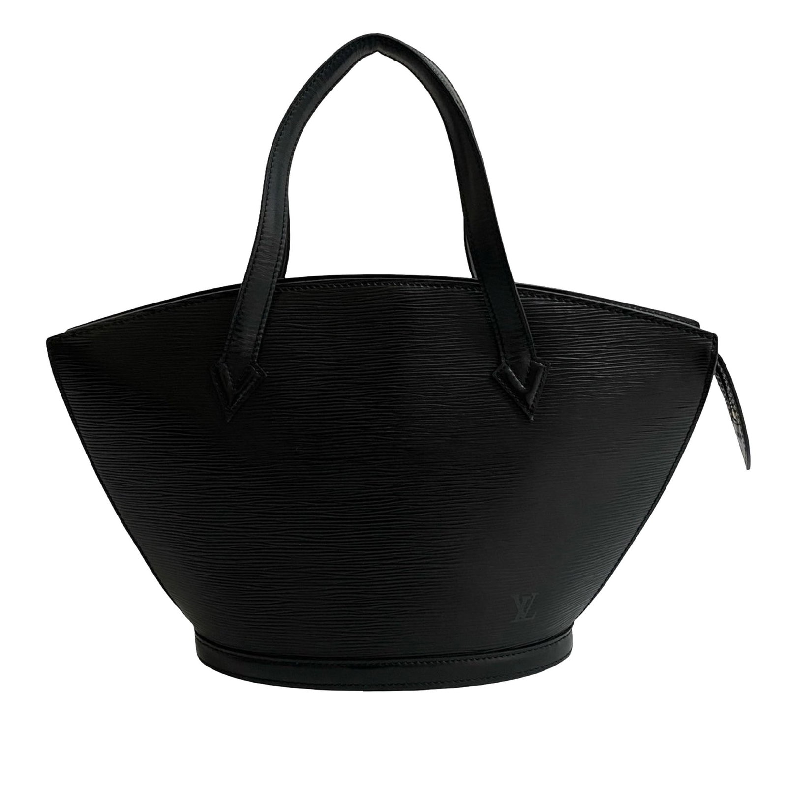 Louis Vuitton Epi Saint Jacques PM Black Leather Shoulder Bag: Louis Vuitton Epi Saint Jacques PM Black Leather Shoulder Bag This Louis Vuitton Epi Saint Jacques PM Short Strap bag features a structured silhouette crafted from black epi leather. It includes flat 