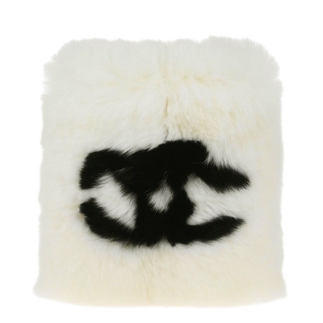White Fur Bangle Bracelet from Chanel France: White Fur Bangle Bracelet from Chanel France This Chanel white bangle wristband features luxurious lapin fur. Designed in France, the piece offers a sophisticated blend of elegance and texture, making