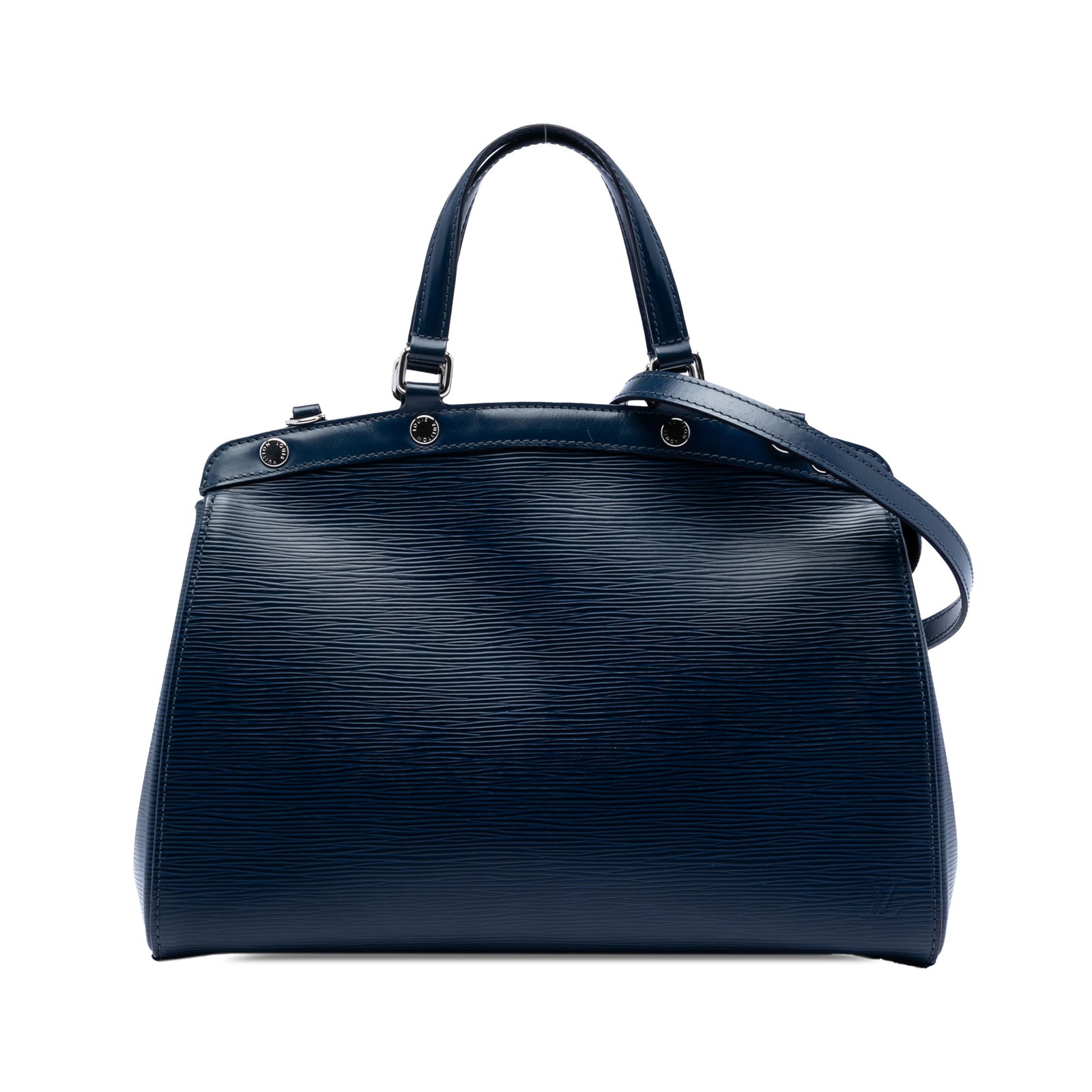 Louis Vuitton Brea MM Blue Epi Leather Shoulder Bag with Strap: Louis Vuitton Brea MM Blue Epi Leather Shoulder Bag with Strap The Louis Vuitton Epi Brea MM is crafted from epi leather and features flat leather handles along with a detachable and adjustable flat l