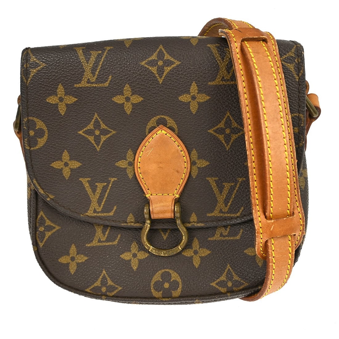 Louis Vuitton Monogram Canvas Saint Cloud PM Brown Vintage Crossbody Bag: Louis Vuitton Monogram Canvas Saint Cloud PM Brown Vintage Crossbody Bag This Louis Vuitton Saint Cloud PM shoulder bag features the iconic monogram canvas leather exterior in brown with a beige cross