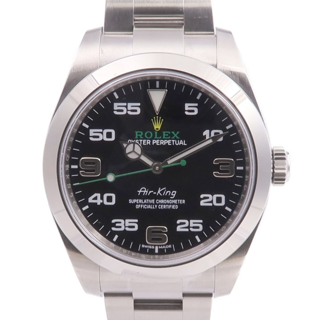 Stainless Steel Rolex 116900 Air King Black Dial Automatic Men's Watch: Stainless Steel Rolex 116900 Air King Black Dial Automatic Men's Watch This ROLEX Air King Automatic Watch 116900 features a stainless steel case and band with a sleek black dial and frame. Designed f