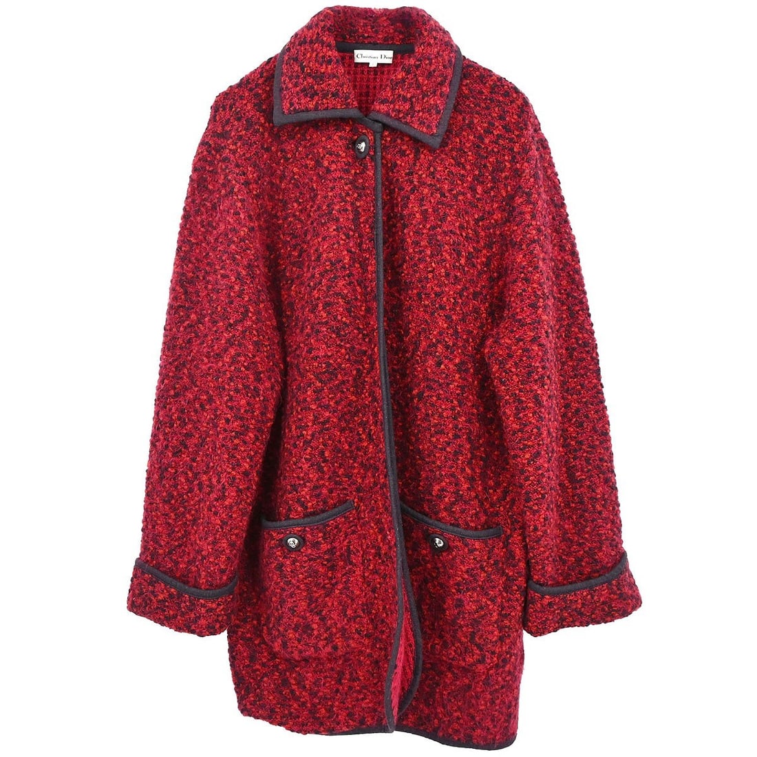 Red Christian Dior Women s Wool Nylon Overcoat Size L (1 of 18)