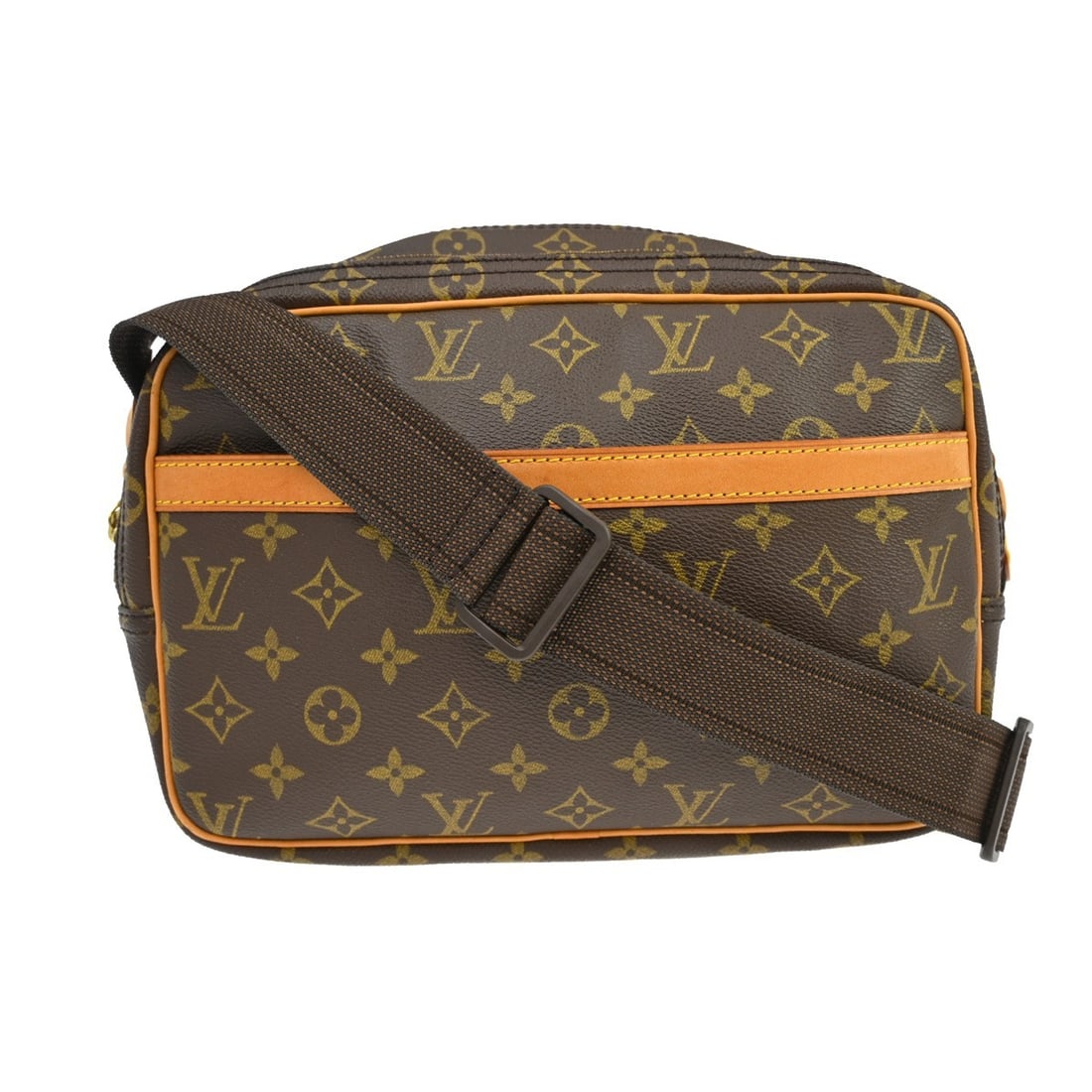 Louis Vuitton Reporter PM Monogram Canvas Small Crossbody Shoulder Bag: Louis Vuitton Reporter PM Monogram Canvas Small Crossbody Shoulder Bag This Louis Vuitton Reporter PM messenger shoulder bag features the iconic Monogram canvas leather exterior with brown crossbody s