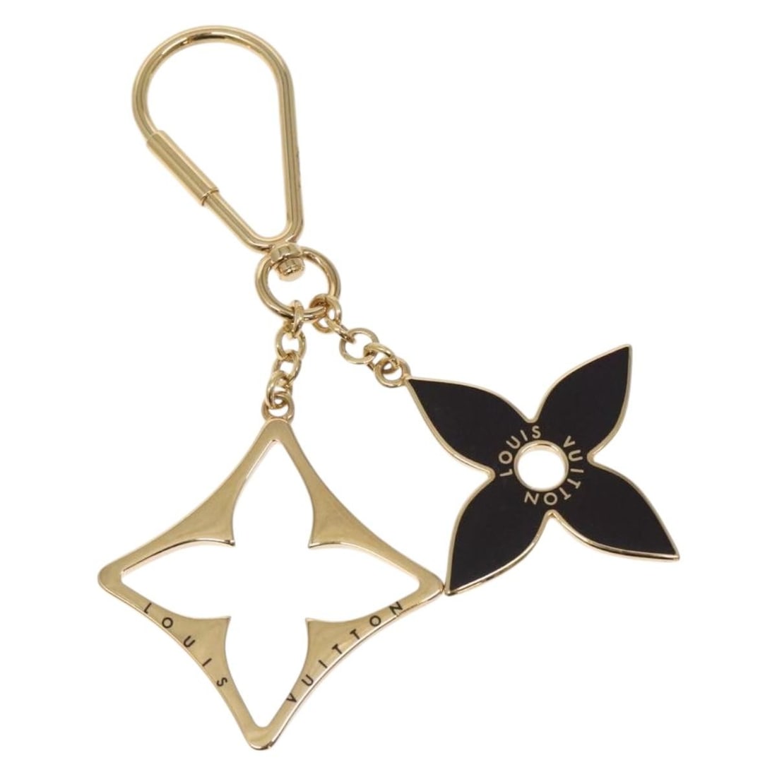 LOUIS VUITTON Gold Metal Porte Cles Puzzle Charm M65218 Auth: LOUIS VUITTON Gold Metal Porte Cles Puzzle Charm M65218 Auth This LOUIS VUITTON Porte Cles Puzzle Charm is a stylish accessory crafted from high-quality metal in a stunning gold finish. Measuring appr