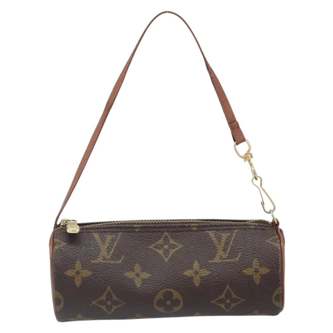 Papillon Pochette Brown Canvas Handbag by Louis Vuitton: Papillon Pochette Brown Canvas Handbag by Louis Vuitton This Louis Vuitton Papillon Pochette is crafted from signature Monogram canvas in brown and is designed for women. The bag features a compact si