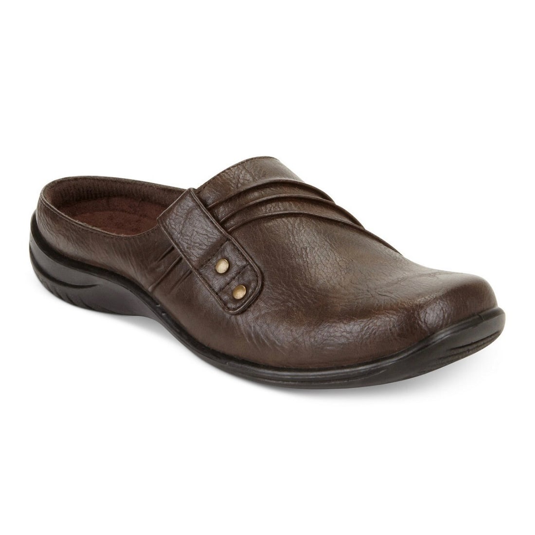 Easy Street Holly Brown Studded Slip On Clogs Comfort Casual 10M: Easy Street Holly Brown Studded Slip On Clogs Comfort Casual 10M Introducing the Easy Street Holly Studded Slip On Clogs, designed for ultimate comfort and style. These casual clogs feature a round to
