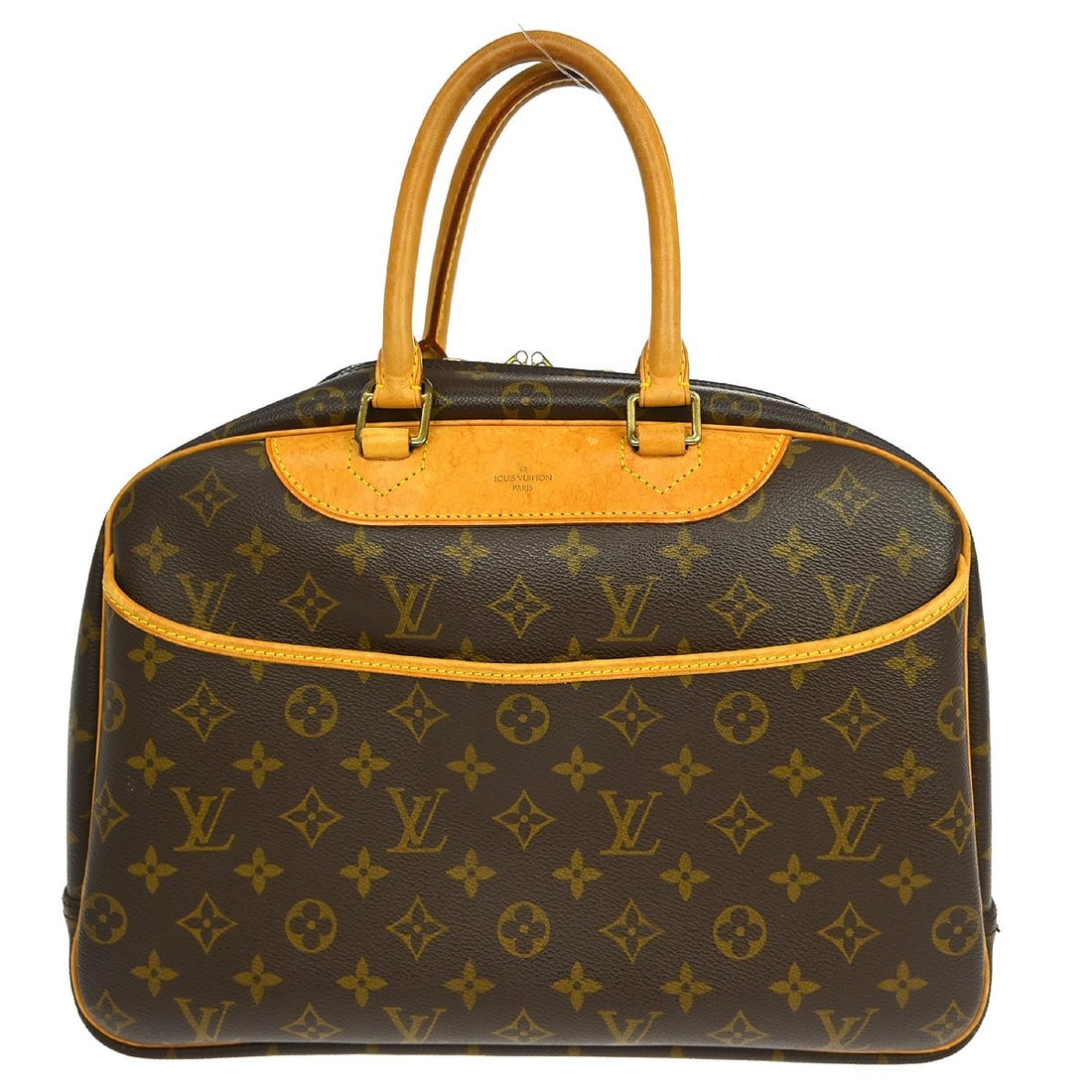 Louis Vuitton Deauville Monogram Canvas Medium Bowling Handbag Brown M42270: Louis Vuitton Deauville Monogram Canvas Medium Bowling Handbag Brown M42270 This Louis Vuitton Deauville Bowling handbag features the iconic monogram canvas leather exterior with a brown finish and be