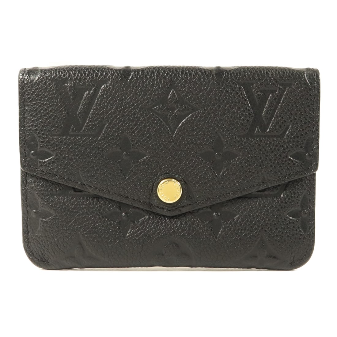 Louis Vuitton Monogram Empreinte key holder black calfskin GHW M60633: Louis Vuitton Monogram Empreinte key holder black calfskin GHW M60633 This Louis Vuitton Pochette Cles key and coin case features the Monogram Empreinte design in black calfskin leather. Designed for 