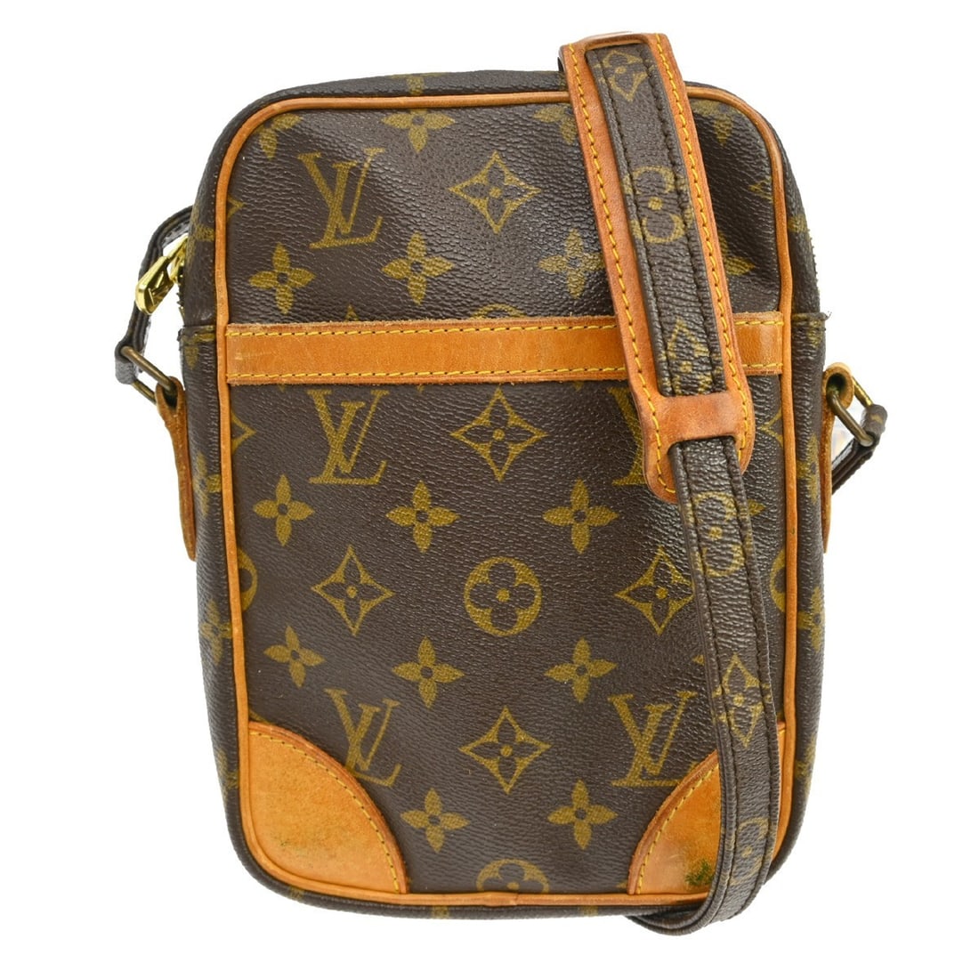 Louis Vuitton Danube Monogram Canvas Crossbody Bag M45266: Louis Vuitton Danube Monogram Canvas Crossbody Bag M45266 This Louis Vuitton Danube crossbody shoulder bag features the iconic Monogram canvas leather exterior with a classic brown color. Designed for