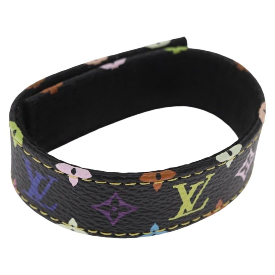 Louis Vuitton Multicolor Canvas South Court Black Bracelet Limited Edition: Louis Vuitton Multicolor Canvas South Court Black Bracelet Limited Edition This Louis Vuitton Monogram Multicolor South Court Bracelet features black Monogram Multicolor canvas and is designed for wom