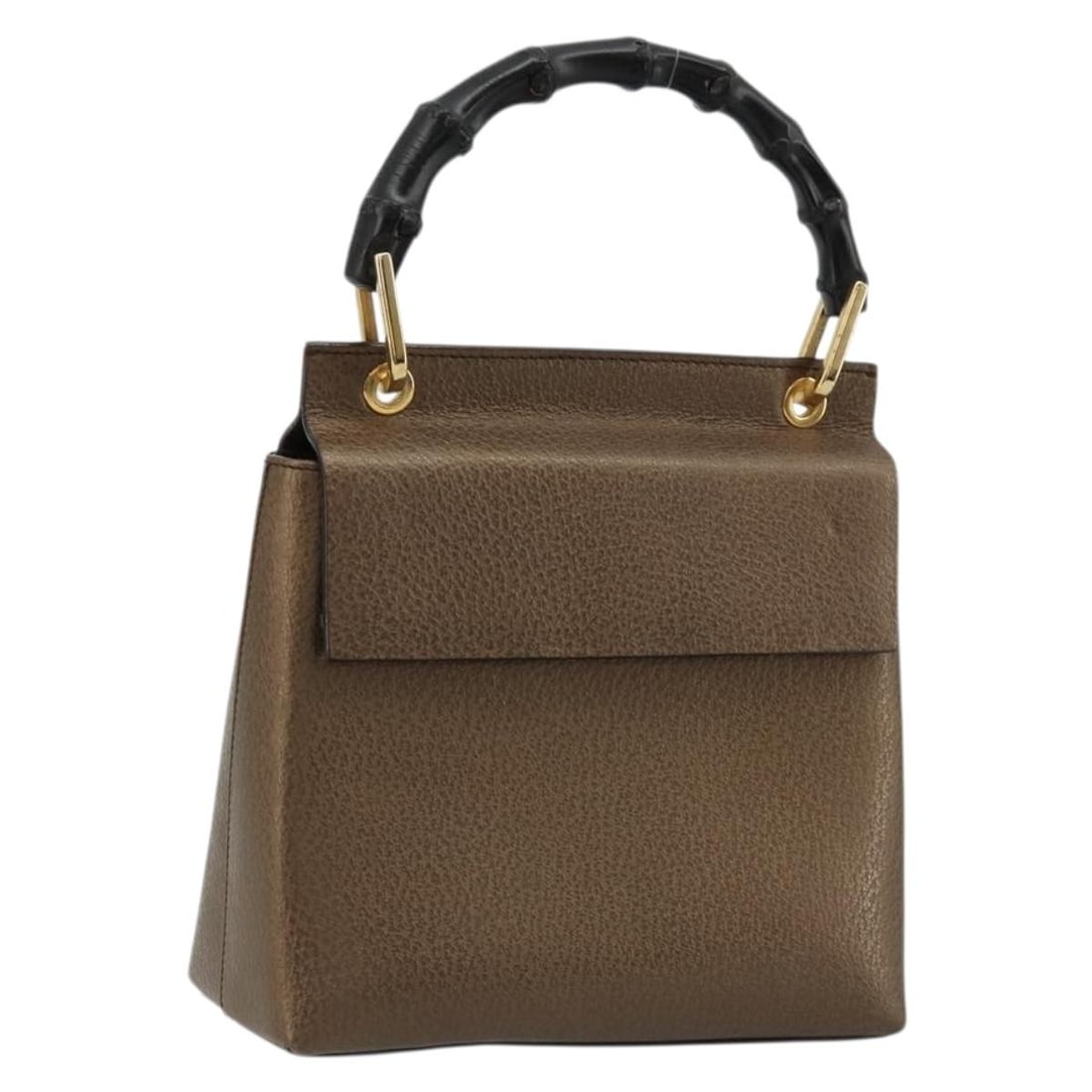 Gucci Bamboo brown leather women s handbag Italy: Gucci Bamboo brown leather women s handbag Italy This Gucci Bamboo hand bag is crafted from brown and gold leather, offering a sophisticated and timeless design. Made in Italy, it features a bamboo ha