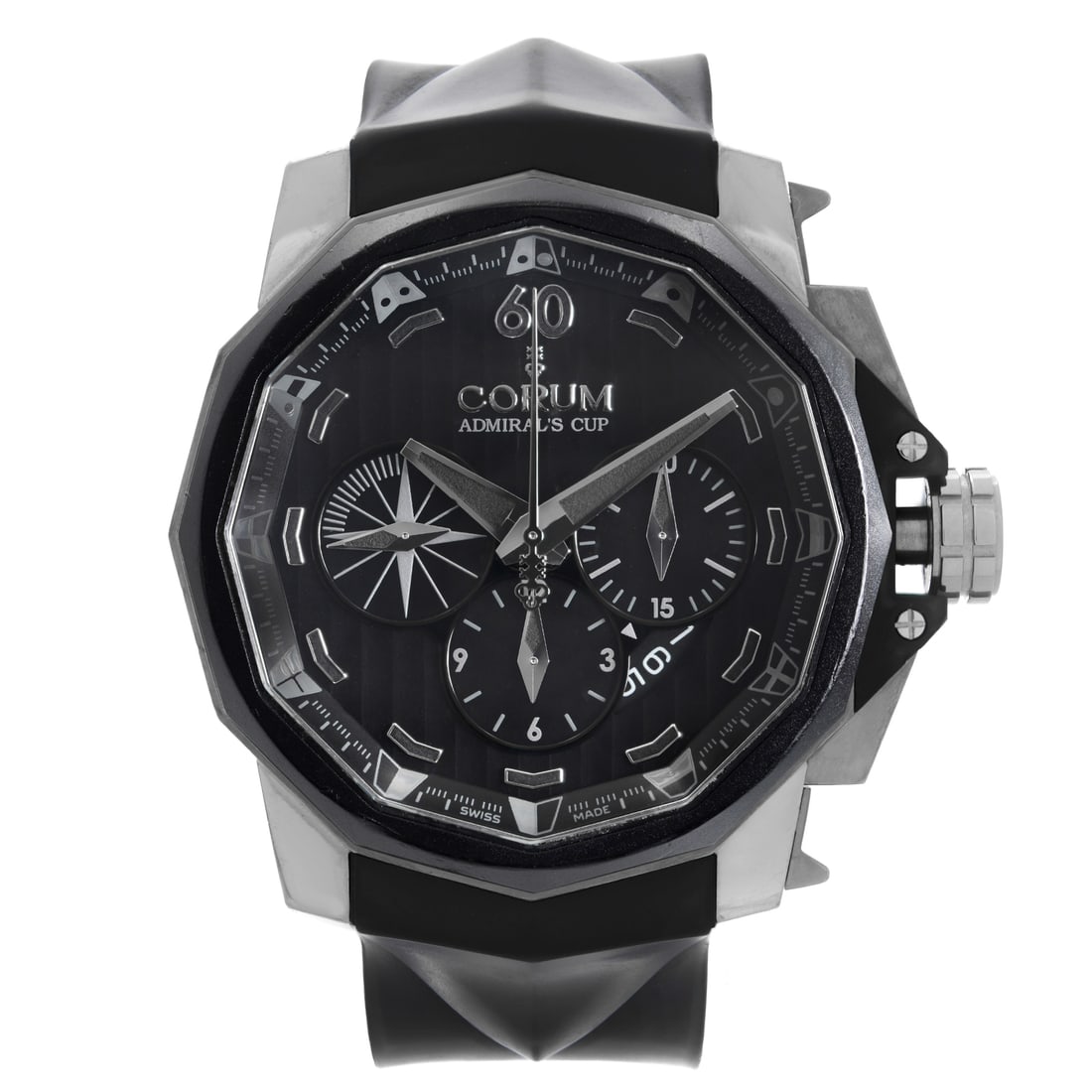 Corum Admirals Cup 48mm Limited Edition Automatic Watch 753.935.06/0371 AN52: Corum Admirals Cup 48mm Limited Edition Automatic Watch 753.935.06/0371 AN52 Experience luxury with the Corum Admirals Cup 48mm Limited Edition Steel Automatic Watch. This exquisite timepiece features