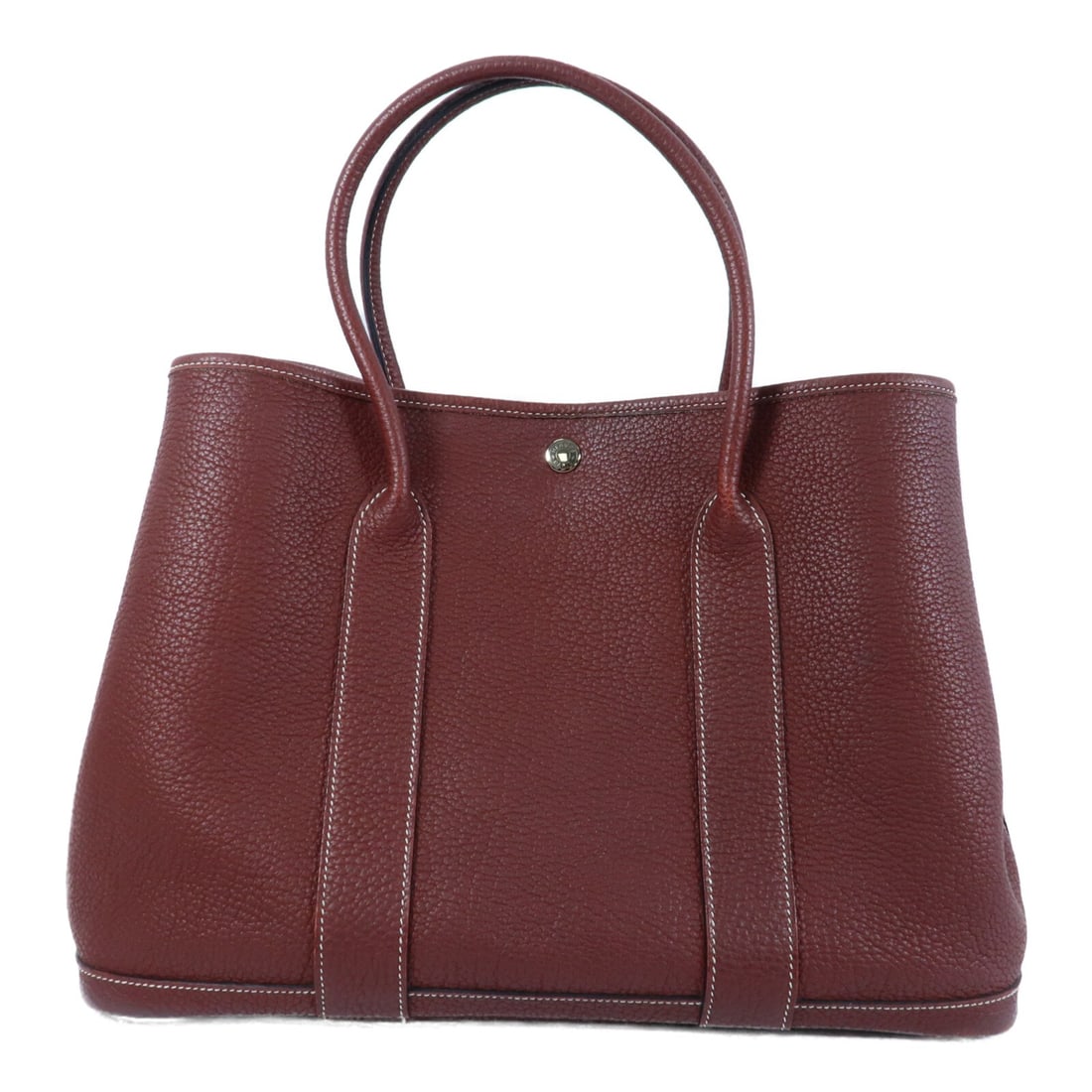 Hermes GardenParty PM Red Calfskin Tote with Palladium Hardware: Hermes GardenParty PM Red Calfskin Tote with Palladium Hardware This Hermes Garden Party PM tote bag is crafted from Negonda calfskin leather in a striking red hue. Featuring a practical and elegant d