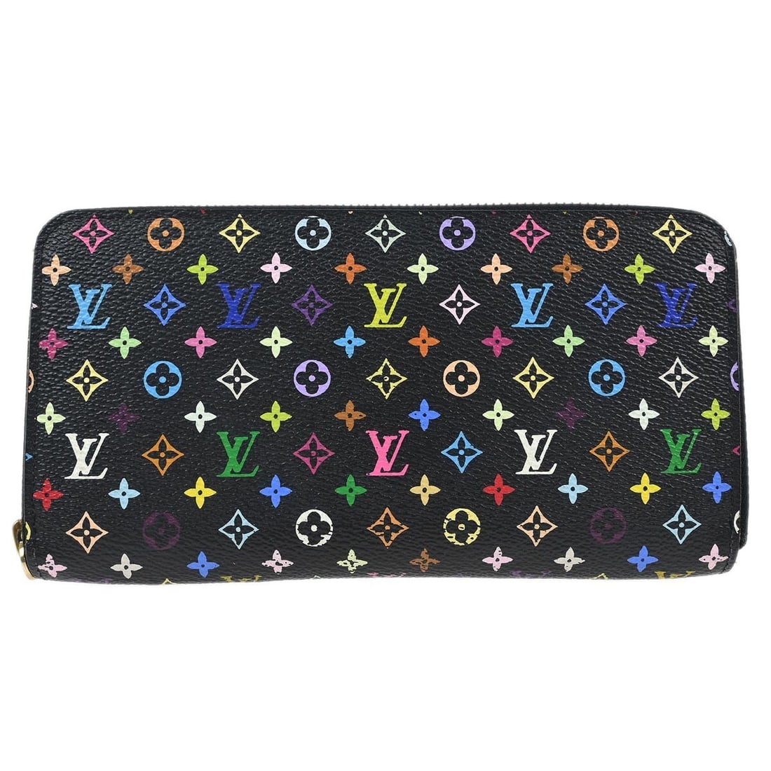 Louis Vuitton Black Monogram Multicolor Zippy Wallet M60243: Louis Vuitton Black Monogram Multicolor Zippy Wallet M60243 This Louis Vuitton Zippy Wallet showcases a stylish black exterior crafted from Monogram Multicolor material, featuring the iconic logo acce