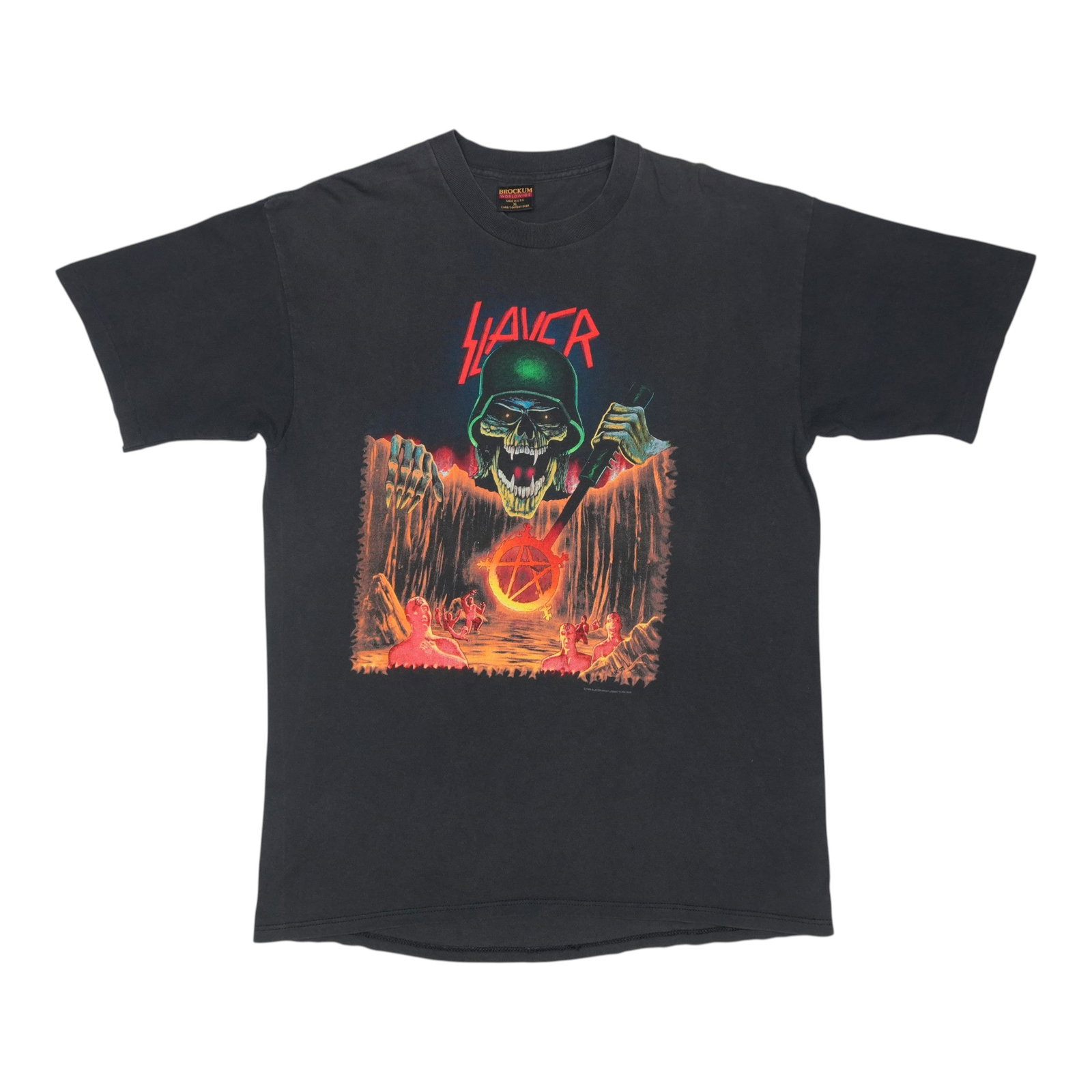 Vintage 1994 Slayer Black Cotton XL Tour T-Shirt European Intourvention (1 of 8)