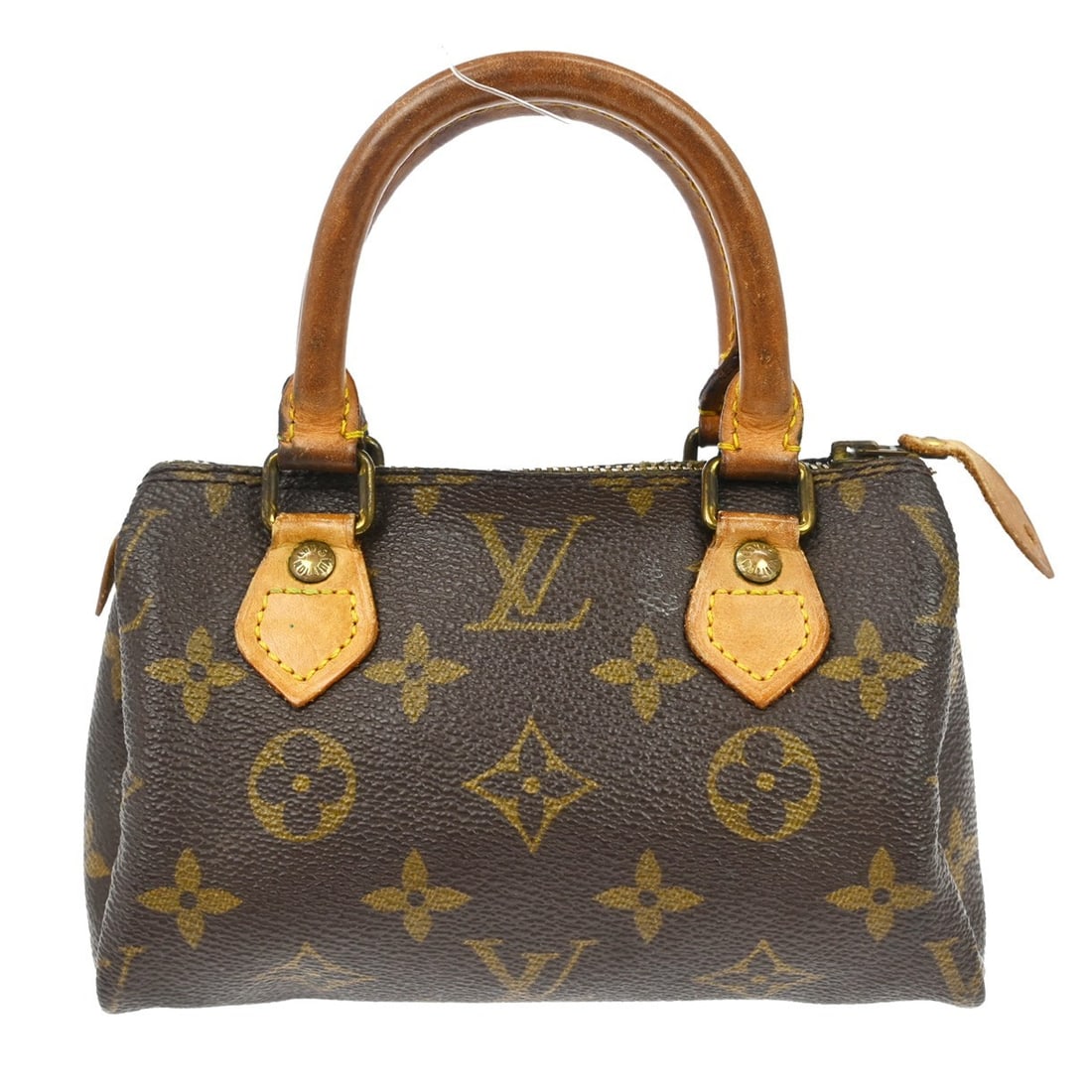 Louis Vuitton Monogram Canvas Speedy Mini HL Brown Handbag 16cm: Louis Vuitton Monogram Canvas Speedy Mini HL Brown Handbag 16cm This Louis Vuitton Speedy Mini HL handbag features the iconic Monogram canvas in brown and is designed for women. The bag has leather ac