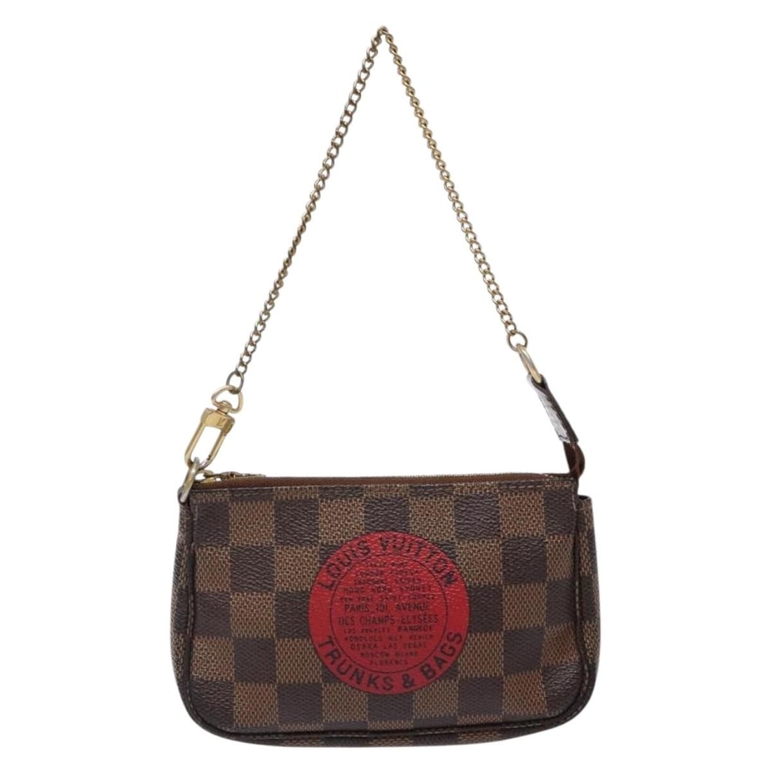 Louis Vuitton Limited Edition Damier Canvas Pochette Accessoires 15cm: Louis Vuitton Limited Edition Damier Canvas Pochette Accessoires 15cm This Louis Vuitton Pochette Accessoires is a limited edition piece crafted from brown Damier canvas. Designed for women, it