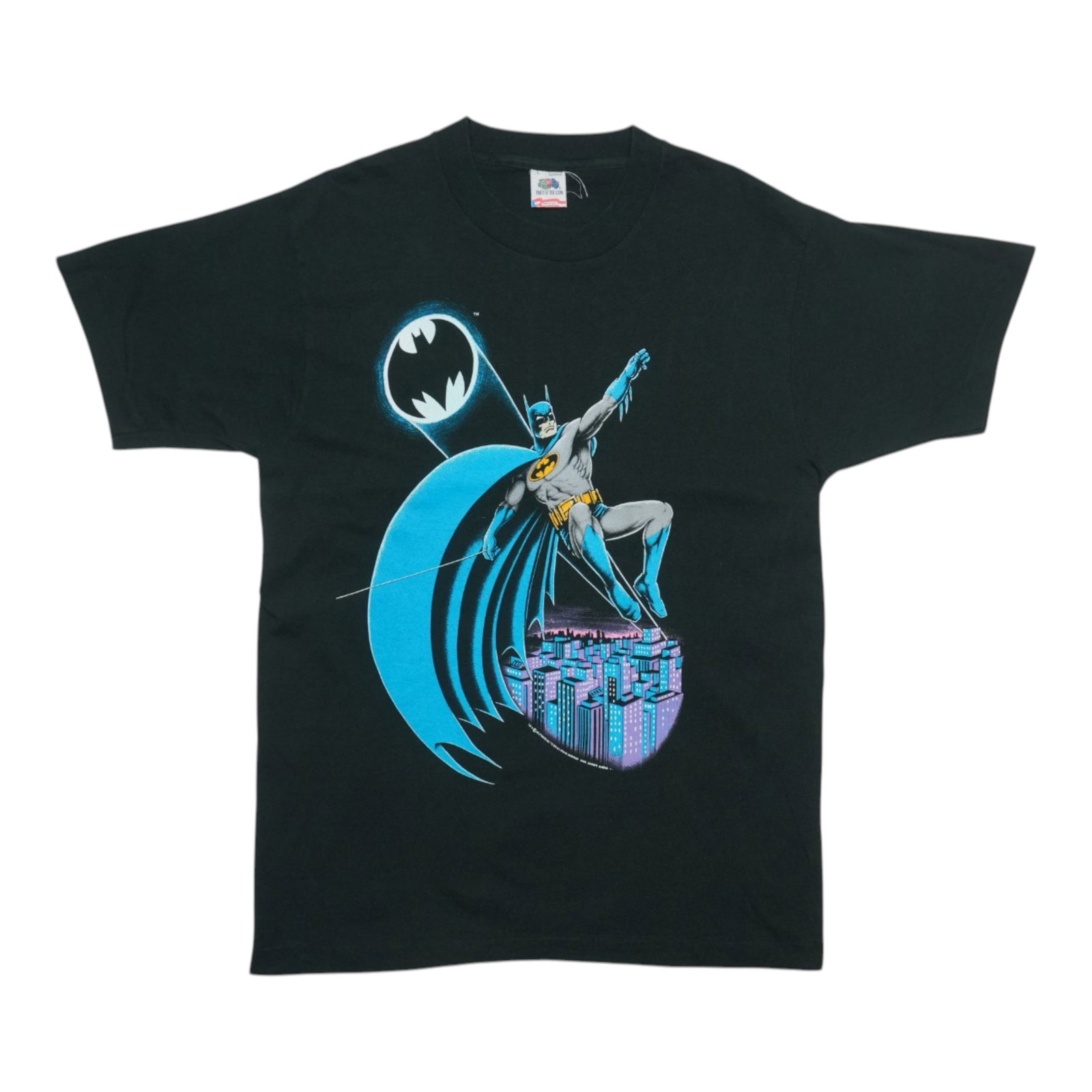 Vintage 1988 Batman Graphic Tee DC Comics Green Cotton Large (1 of 4)
