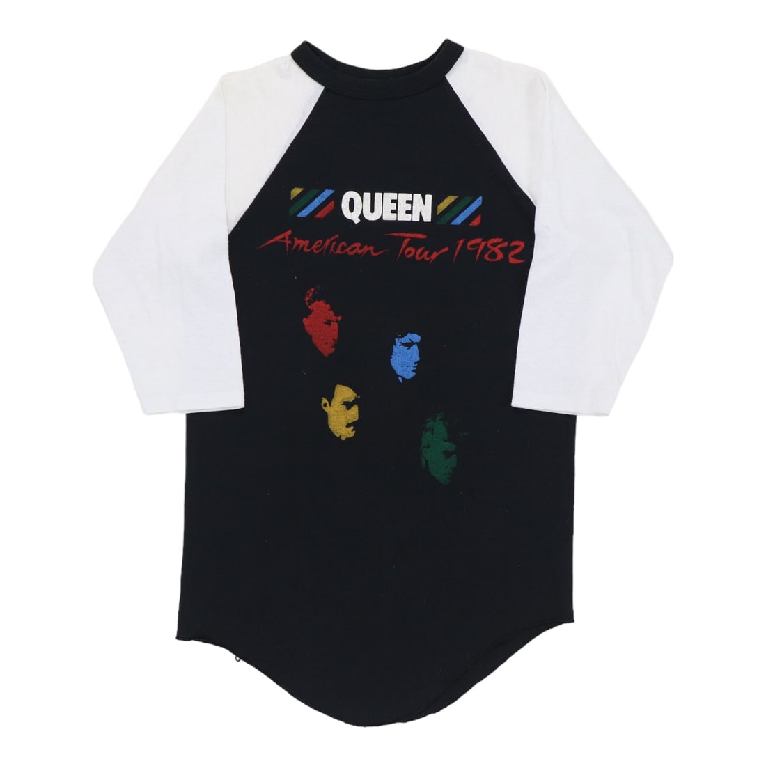 Vintage 1982 Queen US Concert Tour Black Jersey Shirt Poly Cotton Medium (1 of 6)
