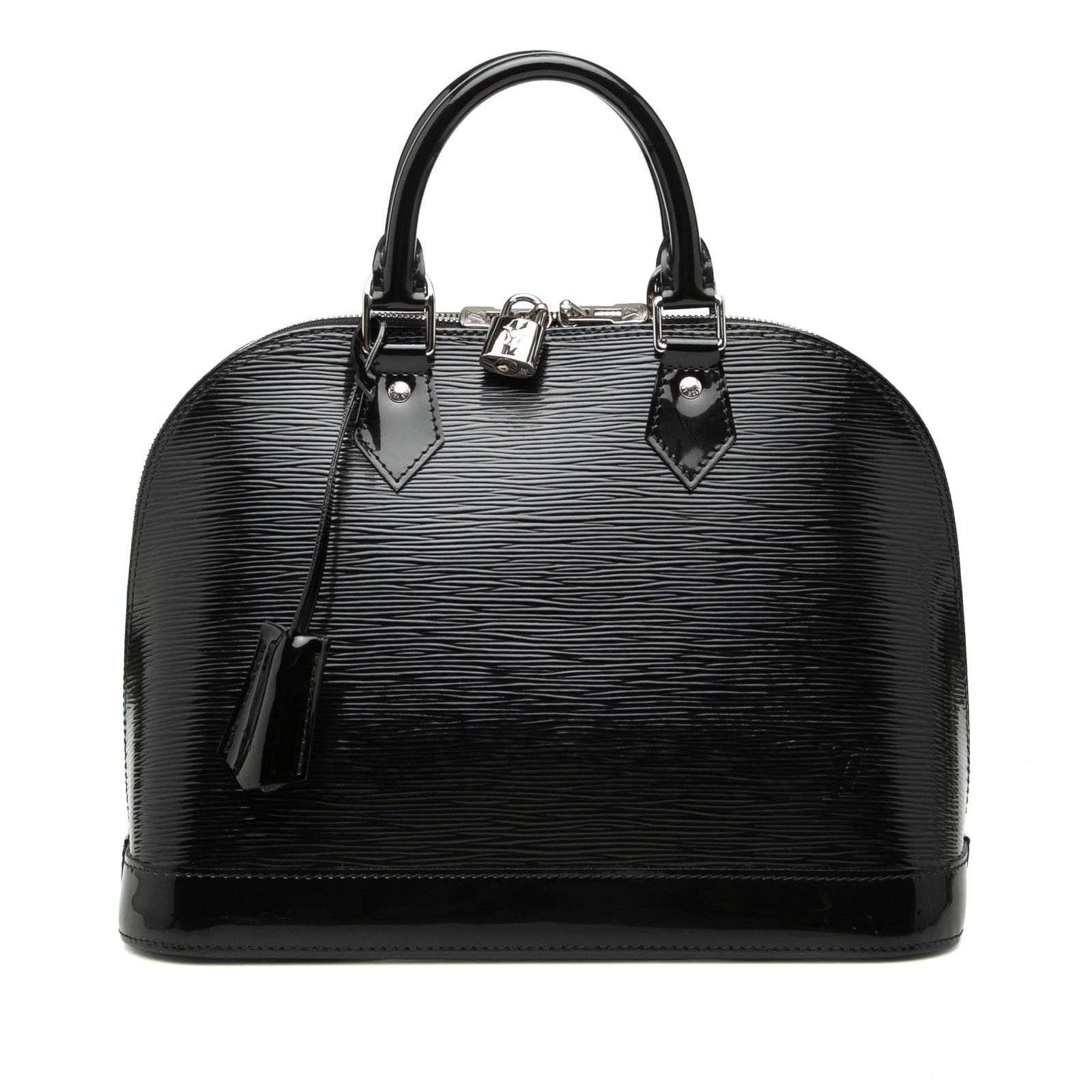 Louis Vuitton Alma PM Black Electric Epi Leather Handbag with Clochette (1 of 8)