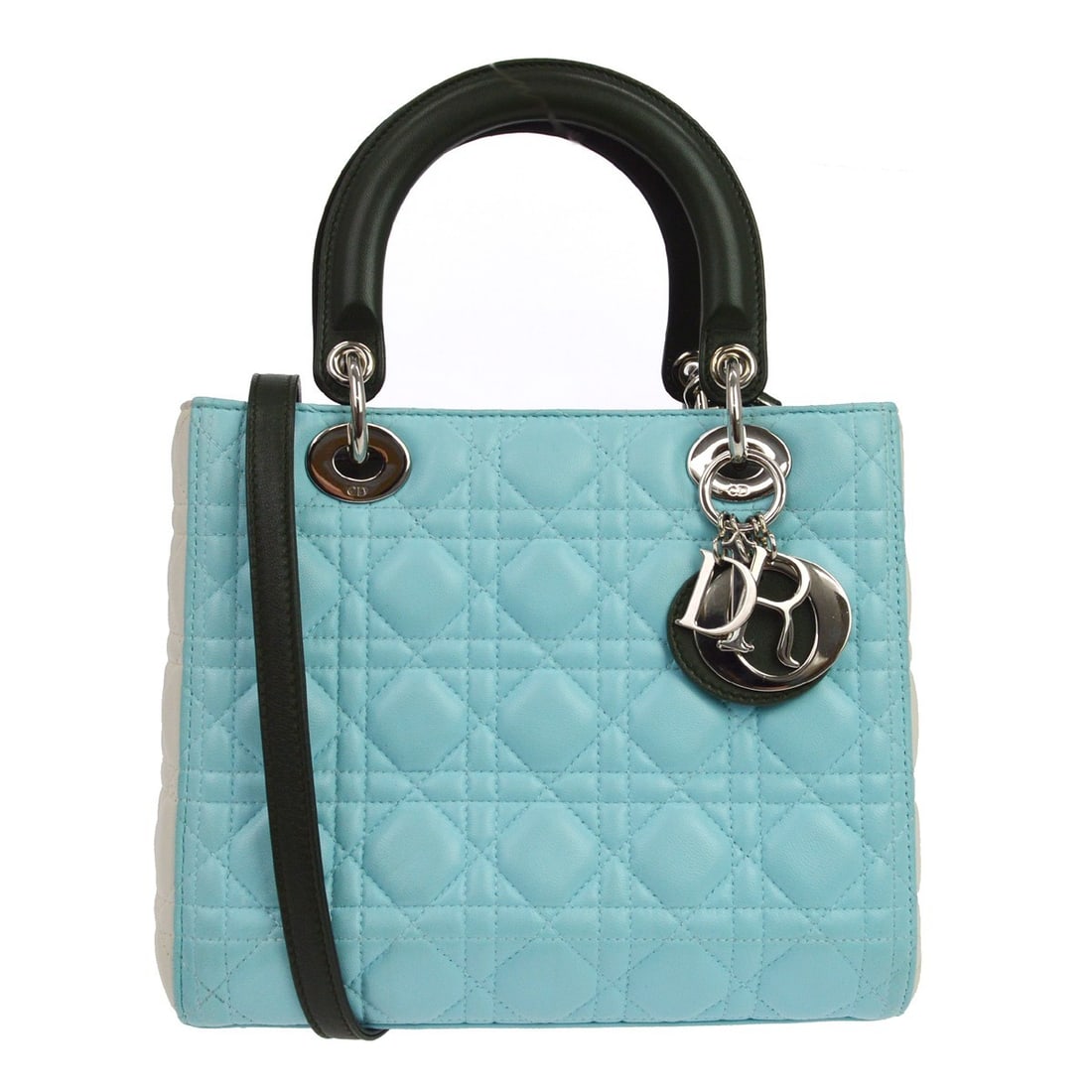 Lady Dior Tricolor Cannage Quilted Leather Handbag by Christian Dior (1 of 7)